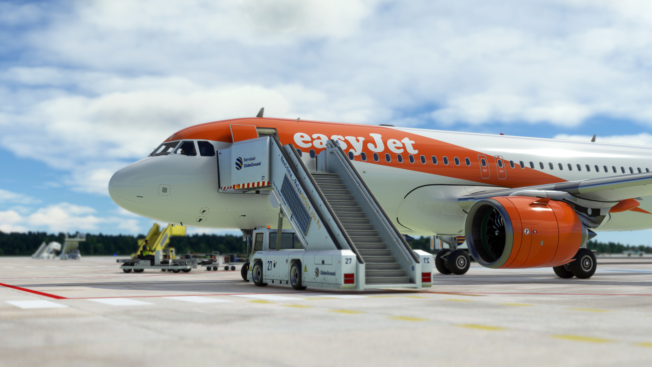 EasyJet Switzerland, Neo aircraft, 8k resolution, Flight simulator, 2560x1440 HD Desktop