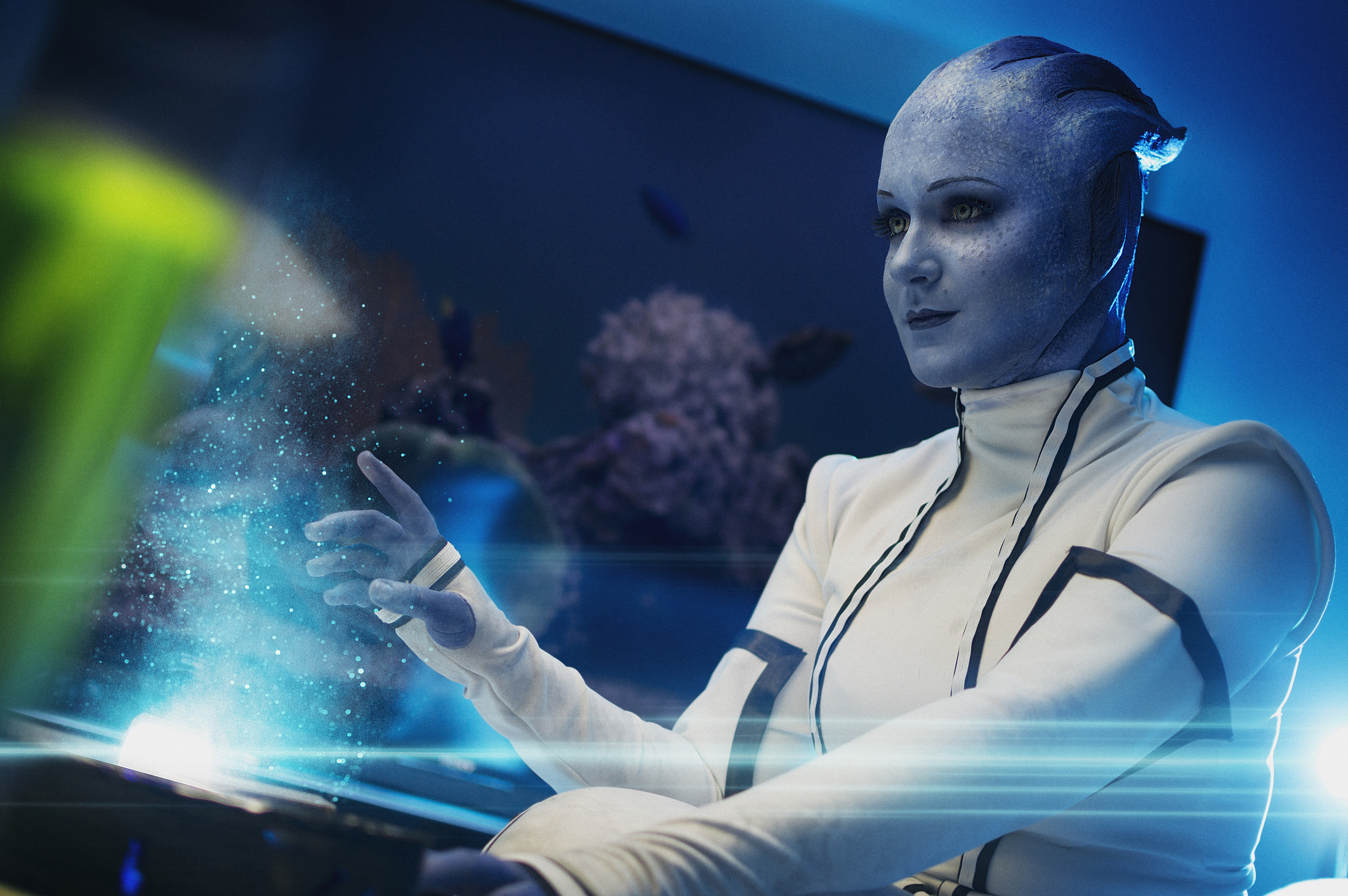 Liara T'Soni, Makeup & prosthetics, Mass Effect video game, Character arts forum, 2130x1420 HD Desktop