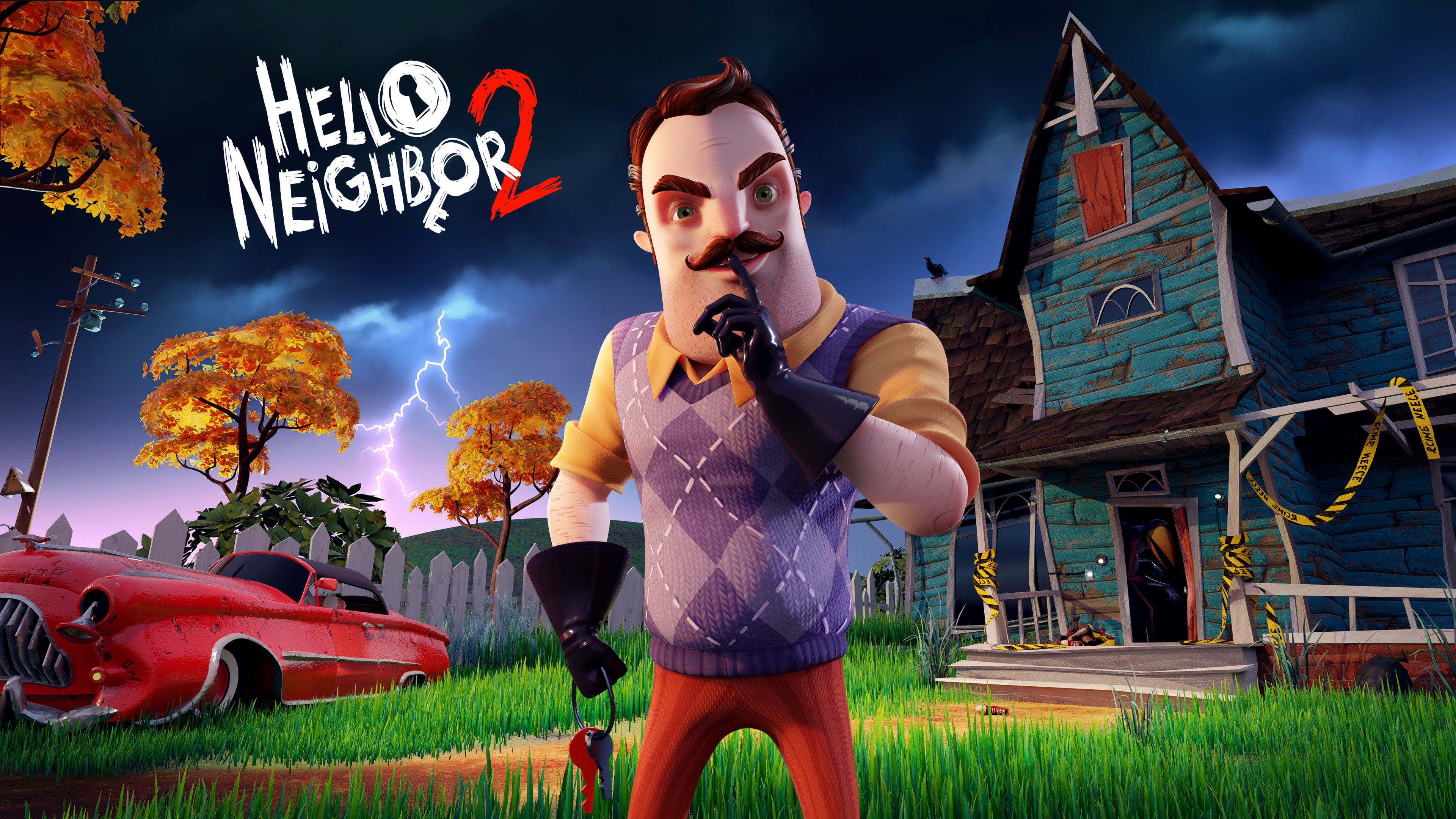 Hello Neighbor 2 (Game): Sneaking into your creepy neighbor's house, Release: December 6th, 2022. 3840x2160 4K Background.