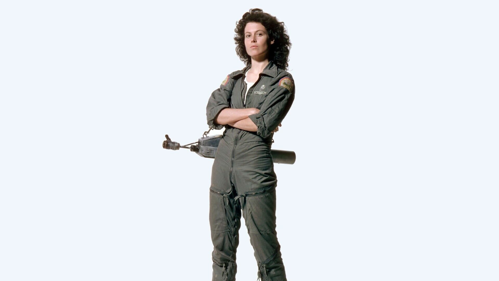 Alien (Movie): Sigourney Weaver as Ellen Ripley, the warrant officer aboard the Nostromo. 1920x1080 Full HD Wallpaper.