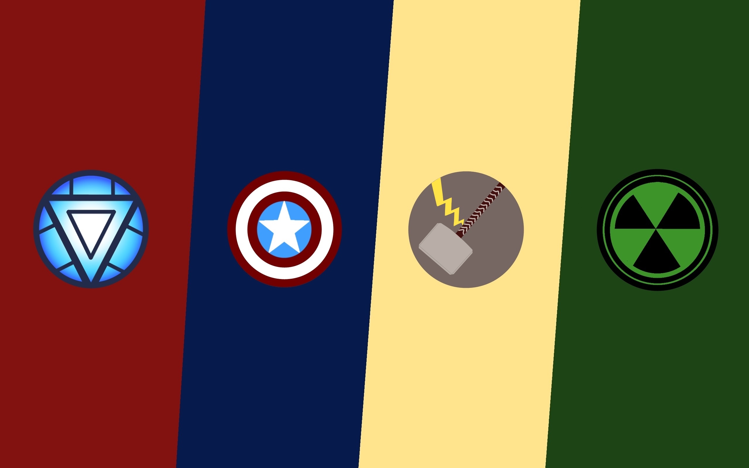 Minimalistic Avengers by akkyt 2560x1600