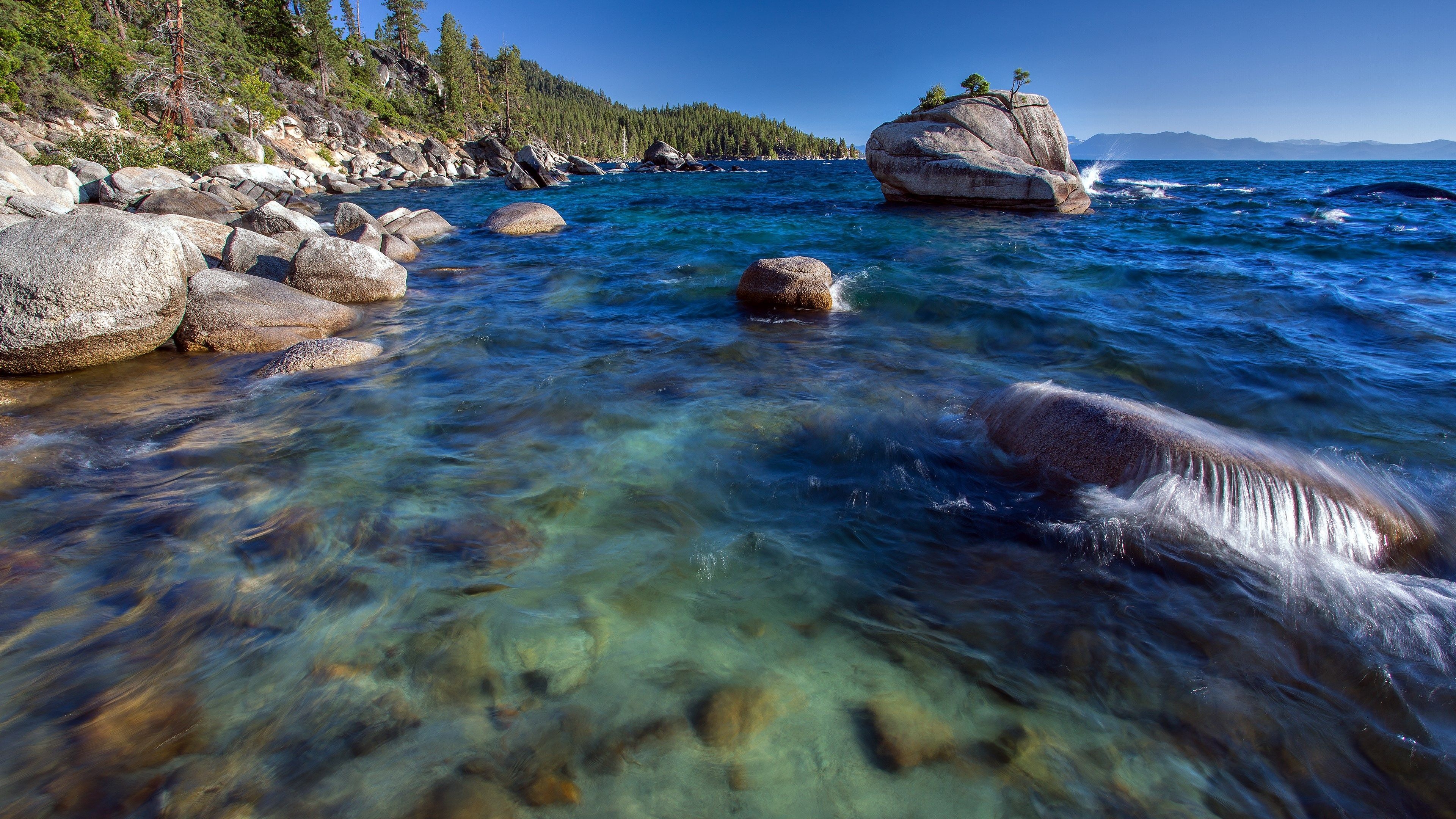 Lake Tahoe, Emerald Bay, 4K wallpapers, Backgrounds, 3840x2160 4K Desktop