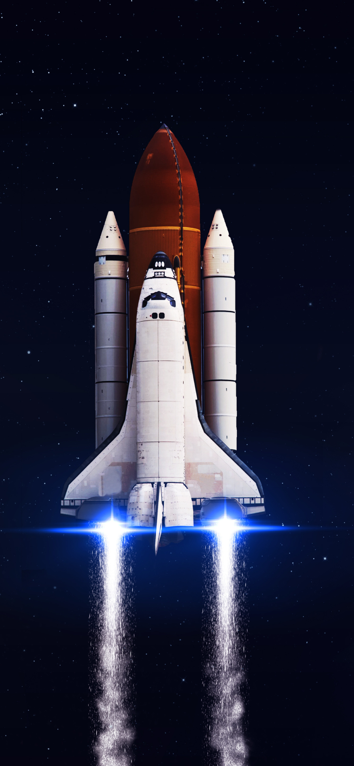 Spacecraft: Shuttle, A rocket or other vehicle that can travel in cosmos. 1130x2440 HD Background.