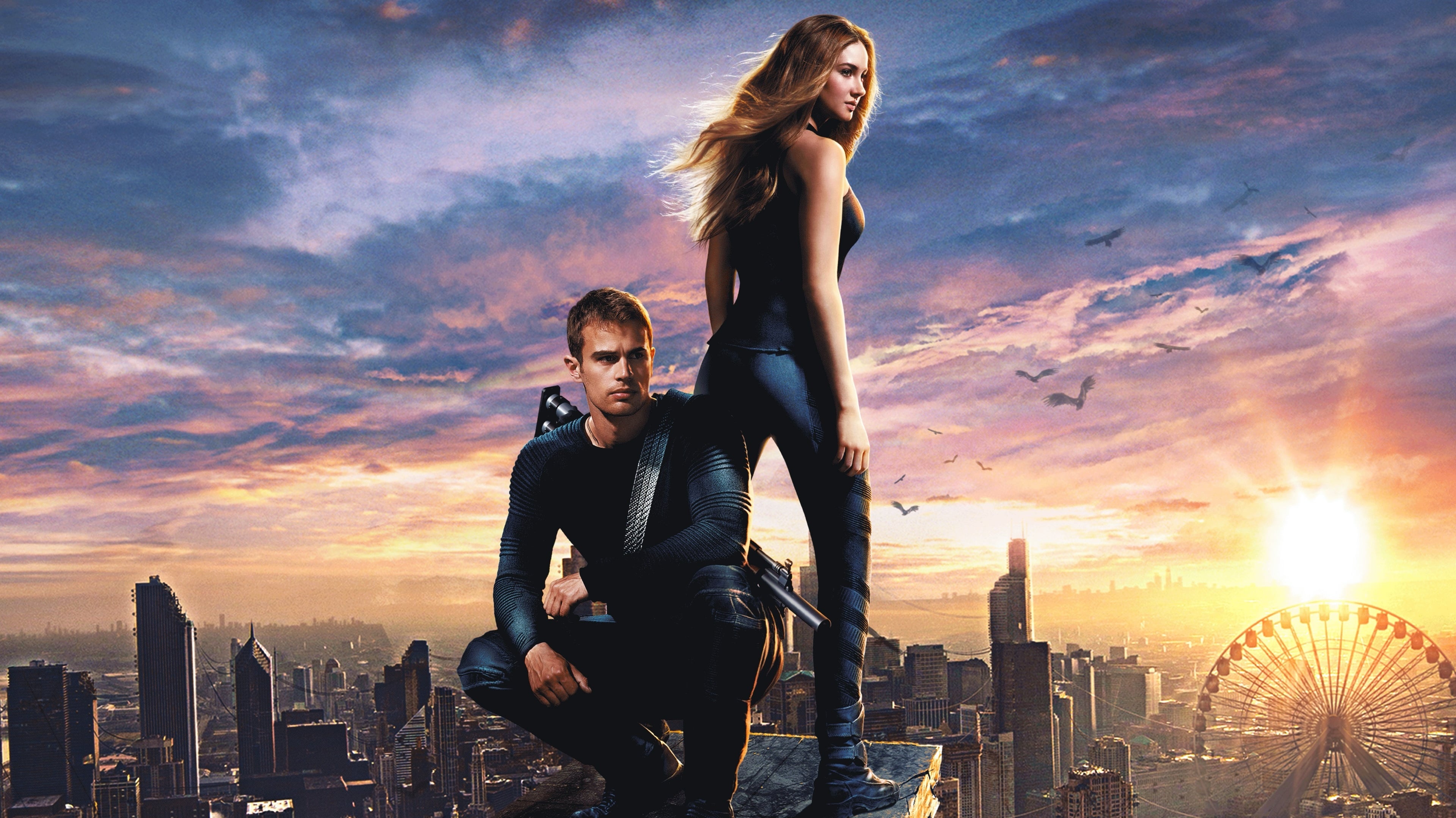 Four and Tris, Divergent movie, Die Bestimmung, Hintergrundbilder, 3840x2160 4K Desktop