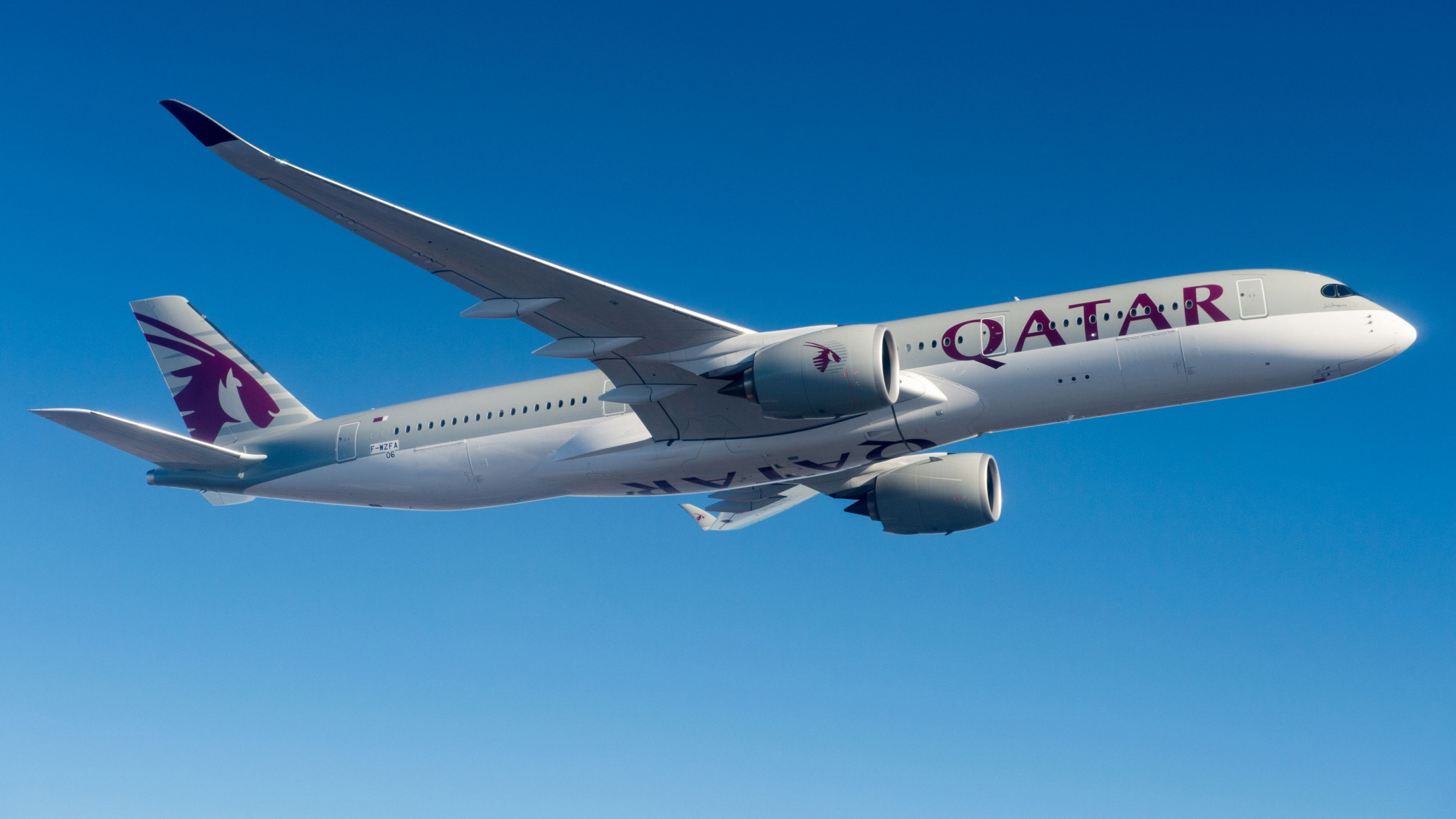 Airbus A350 wallpapers, Qatar Airways aircraft, Desktop backgrounds, Passenger experience, 2120x1190 HD Desktop