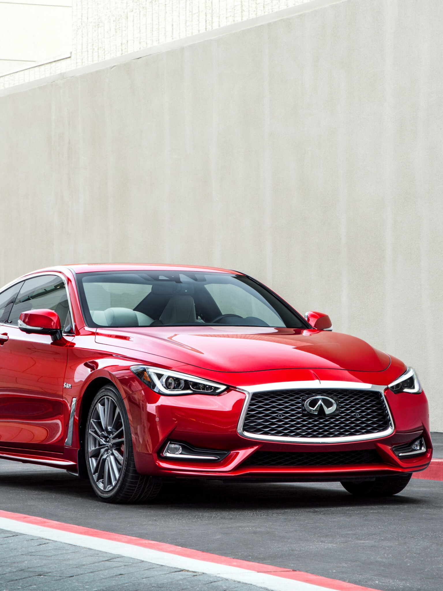 Infiniti: Q60 Red Sport 400, Coupe, 400 horsepower engine, Dynamic handling technologies and intuitive driver controls. 1540x2050 HD Background.
