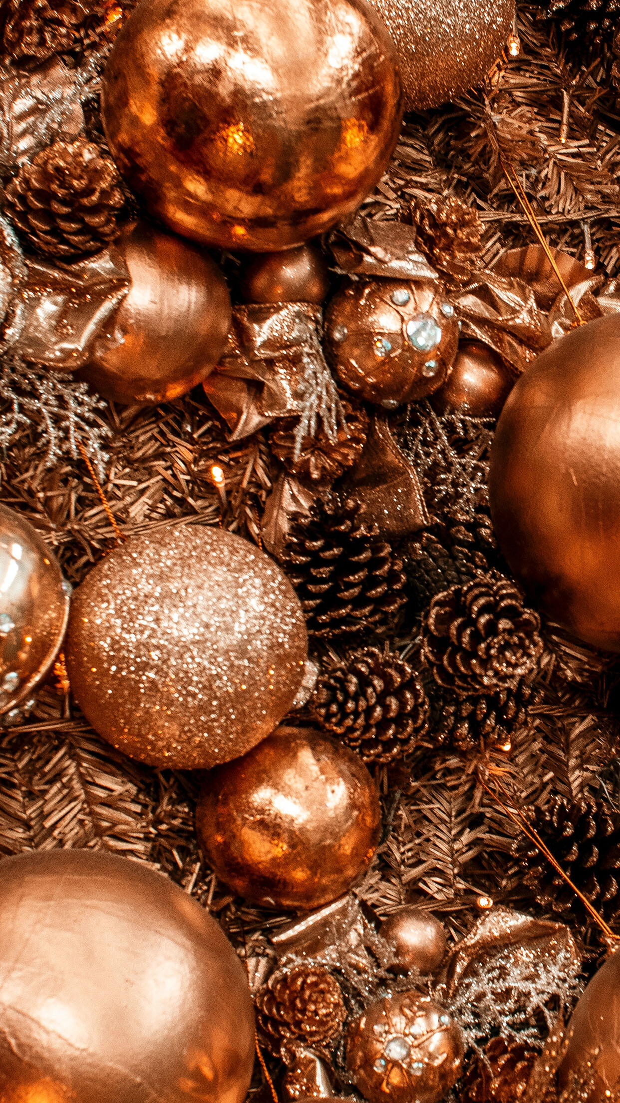 Christmas Ornament: Decoration items, Bulbs, Winter holidays. 1250x2210 HD Background.