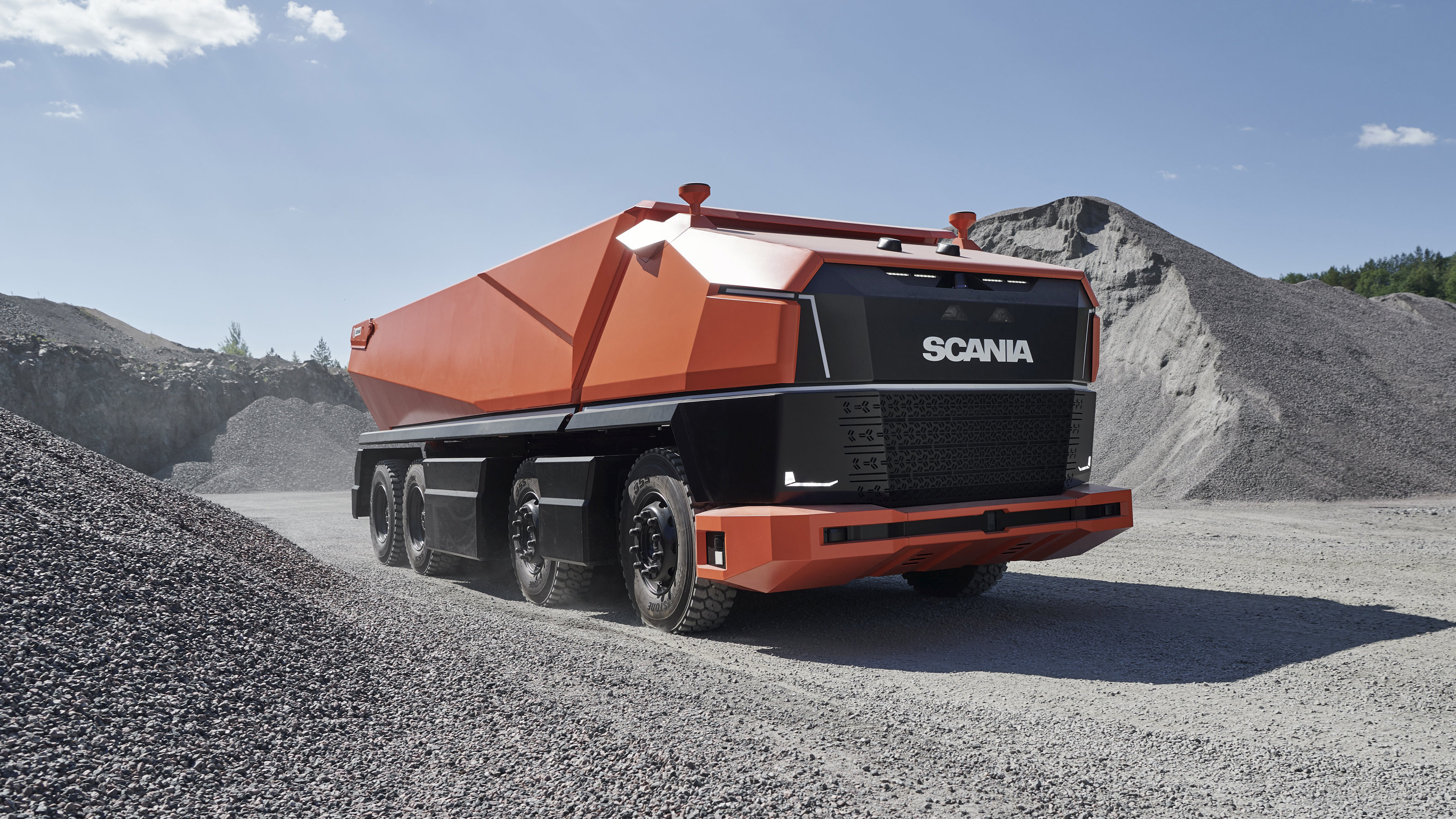 Scania has built a powersliding, autonomous dumper truck | Top Gear 3170x1790