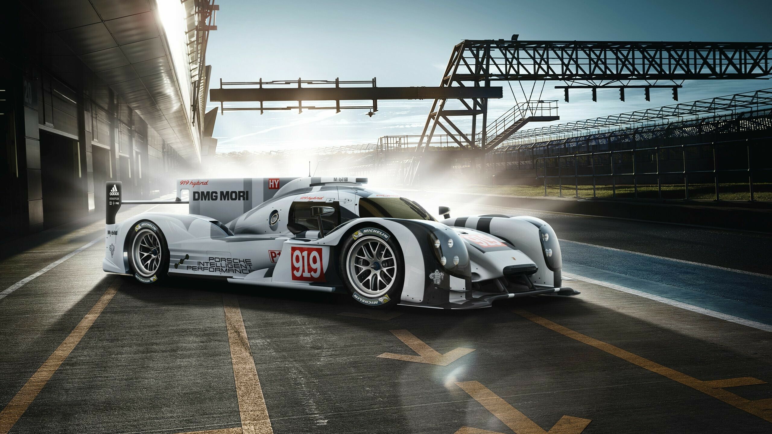 Porsche: 919 Hybrid, A Le Mans Prototype 1 racing car built and used by the company in the 2014, 2015, 2016, and 2017 seasons of the FIA World Endurance Championship. 2560x1440 HD Wallpaper.