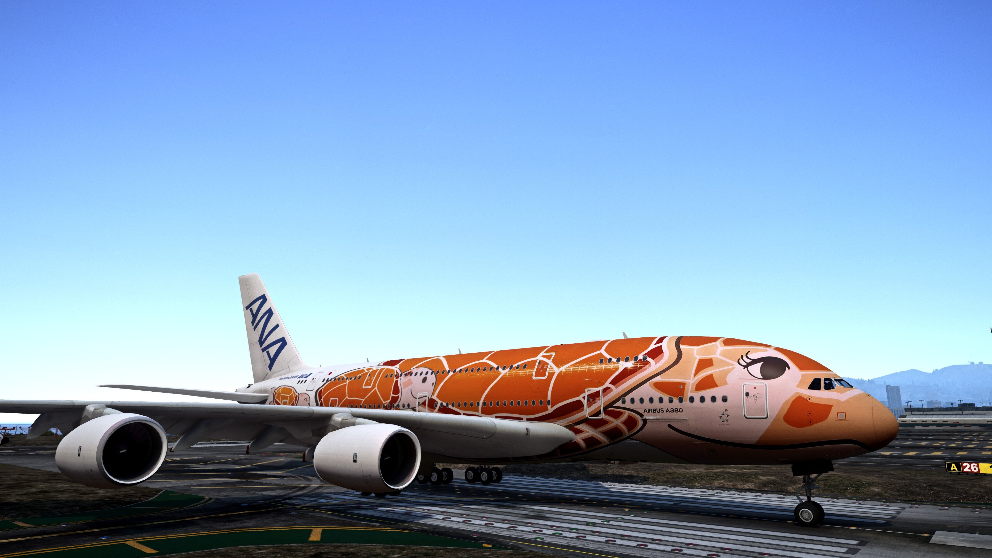 All Nippon Airways, Airbus A380 livery, 3840x2160 4K Desktop