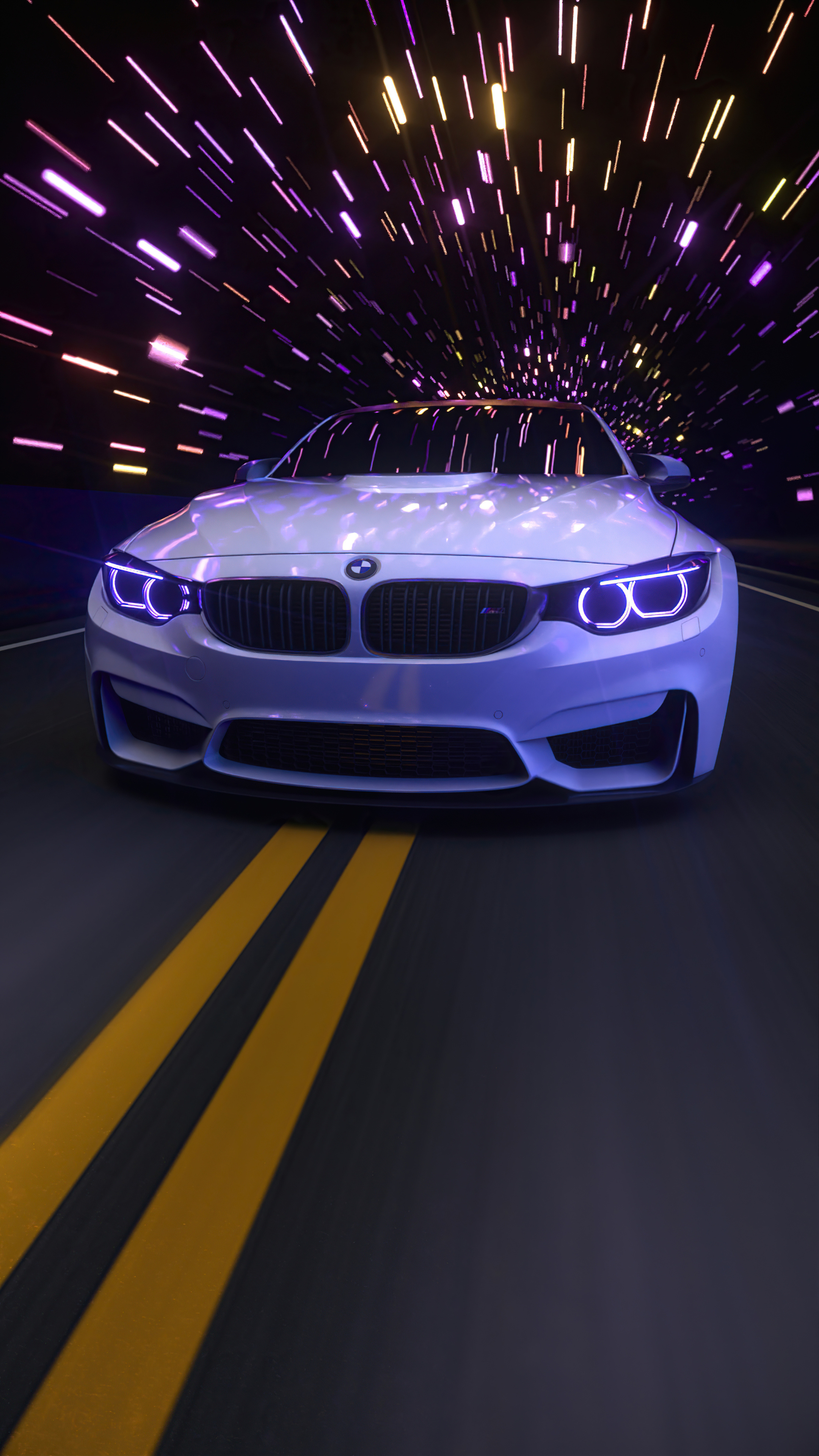 BMW M4 White, Streets, Sony Xperia X, HD wallpapers, 2160x3840 4K Phone