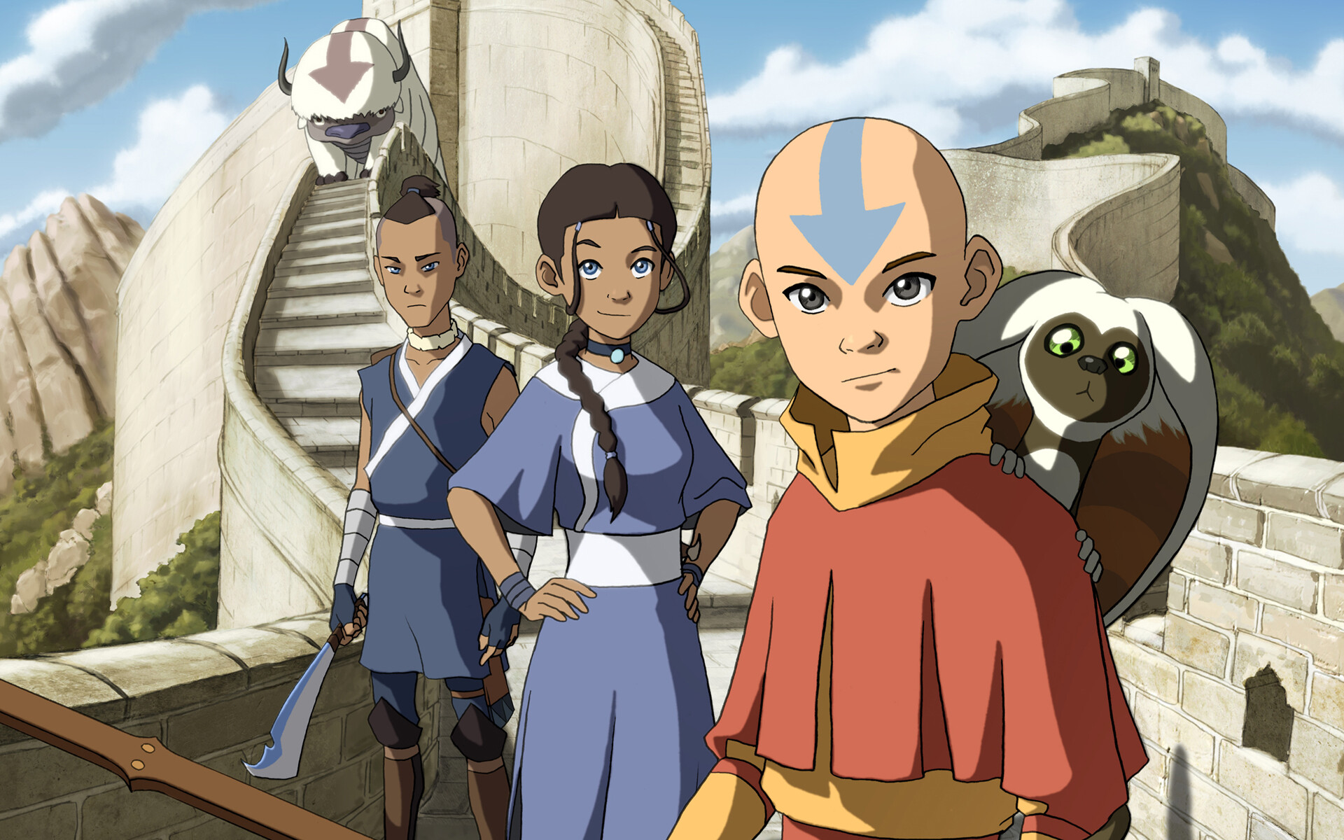Avatar: The Last Airbender: Aired on Nickelodeon for three seasons, from February 2005 to July 2008. 1920x1200 HD Background.