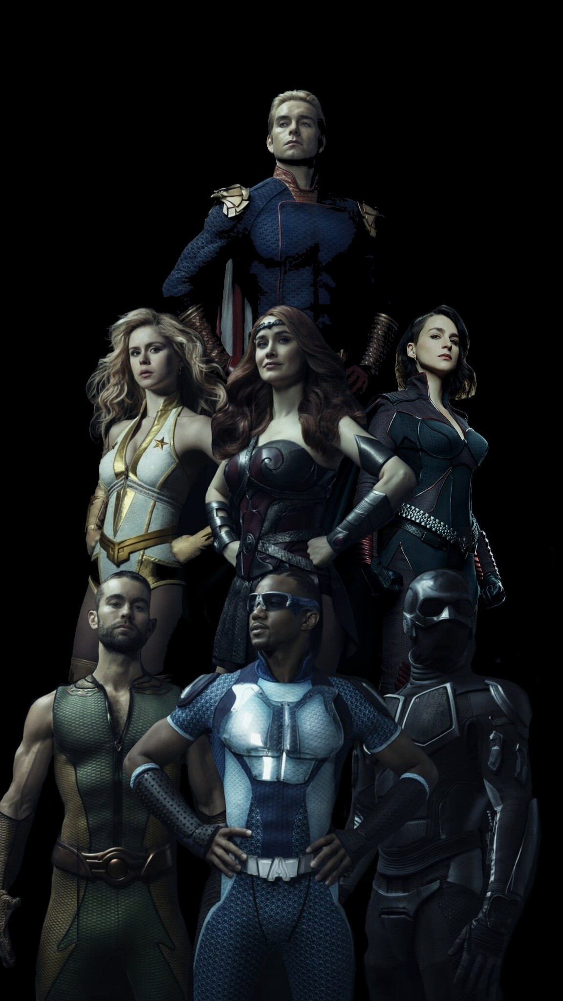 The Boys: The Seven, The world's premier superhero team, created by Vought-American. 1160x2050 HD Wallpaper.