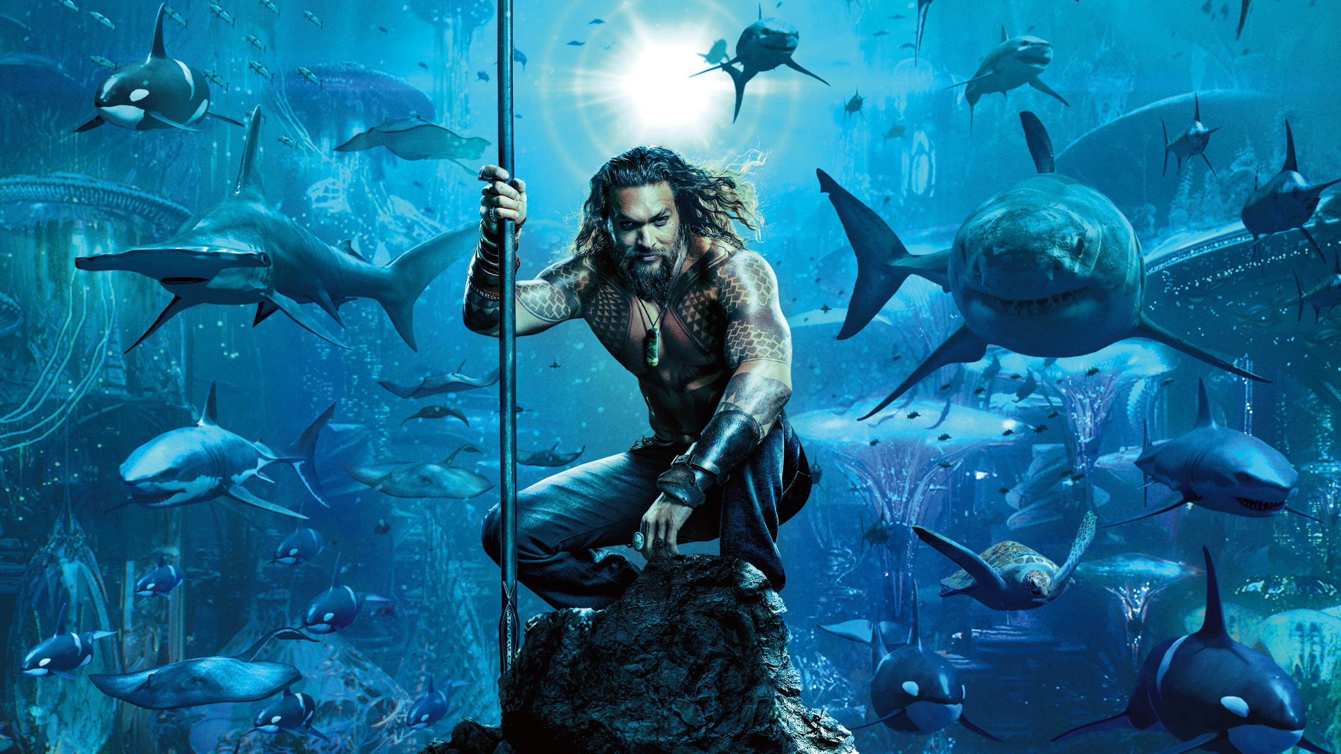 Aquaman movie poster, HD movies, Atlantis kingdom, Mythical adventure, 2770x1560 HD Desktop