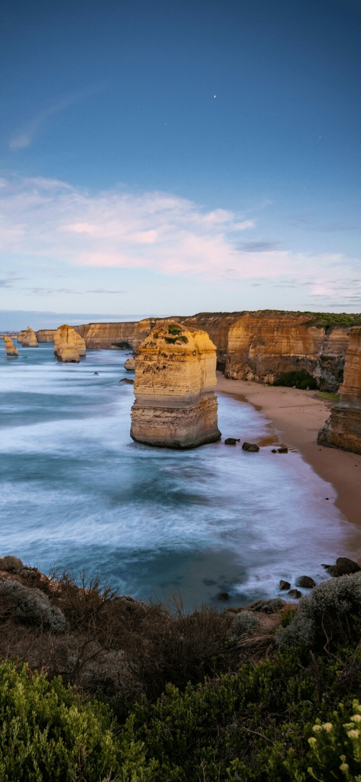 Australia: The Twelve Apostles, A collection of limestone stacks off the shore of Port Campbell National Park. 1190x2560 HD Wallpaper.