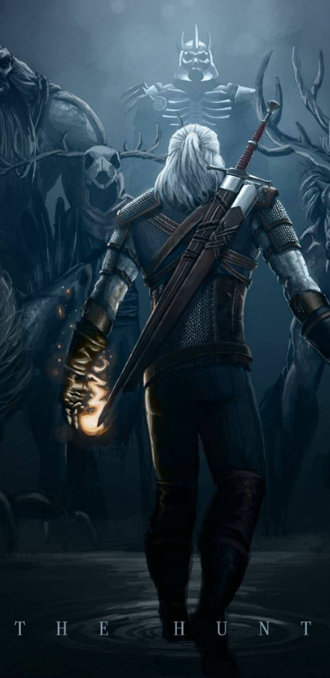 The Witcher (Game): Wild Hunt, An action RPG with a third-person perspective. 1080x2220 HD Wallpaper.