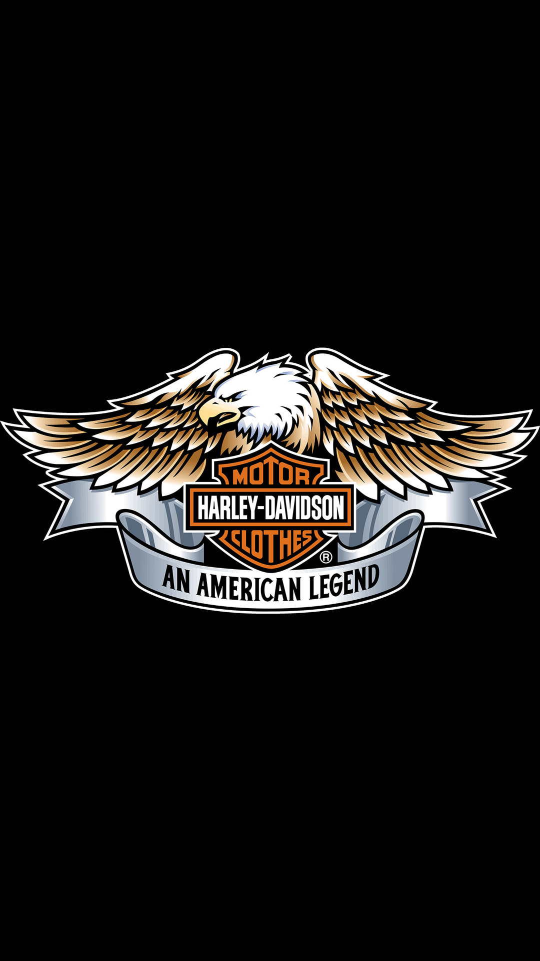 Harley-Davidson, Logo, Eagle logo, 4K, 1080x1920 Full HD Handy