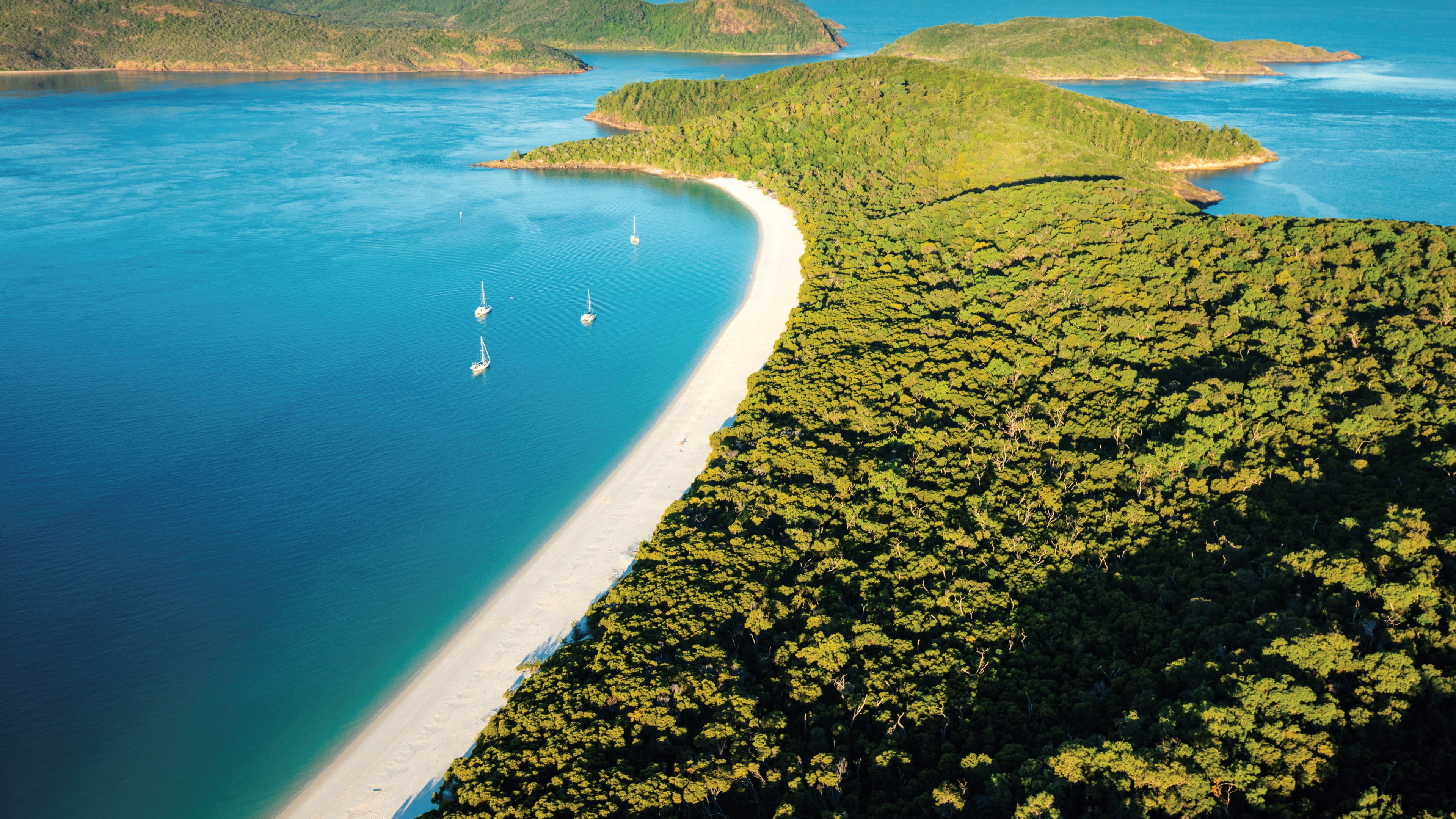 Whitsunday Islands, Tourist place, Queensland beauty, 4K wallpaper, 3840x2160 4K Desktop