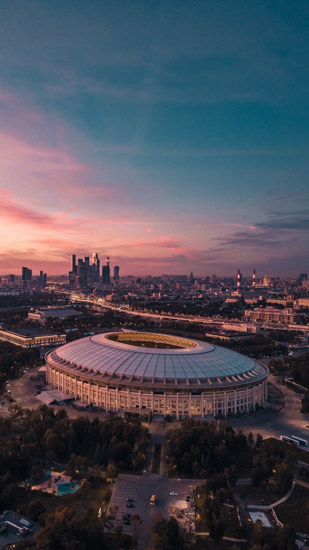 Moscow: The Luzhniki Stadium, hosted the 1980 Summer Olympics. 1080x1920 Full HD Wallpaper.