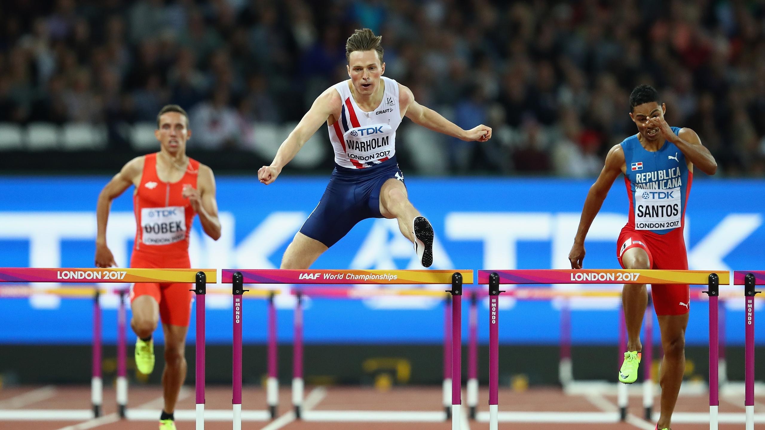 Karsten Warholm, World athletics championships 2017, 400m hurdles triumph, 2560x1440 HD Desktop
