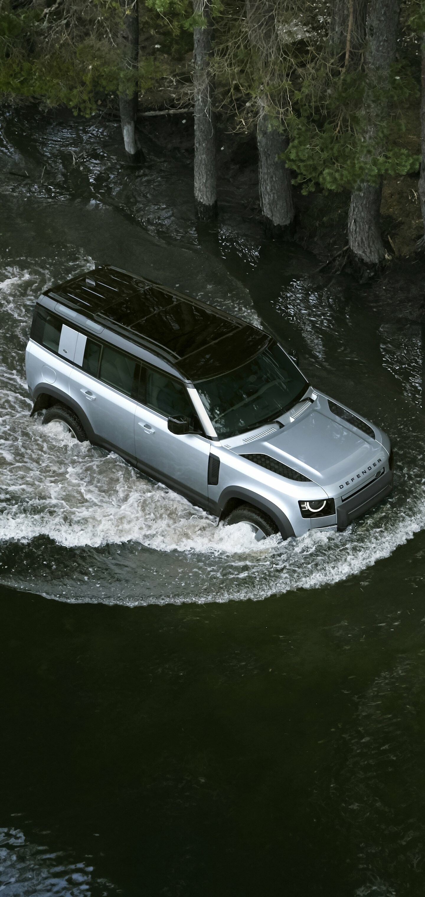 Land Rover: Vehicles, Defender, The brand of four-wheel drive, off-road capable models. 1440x3040 HD Background.
