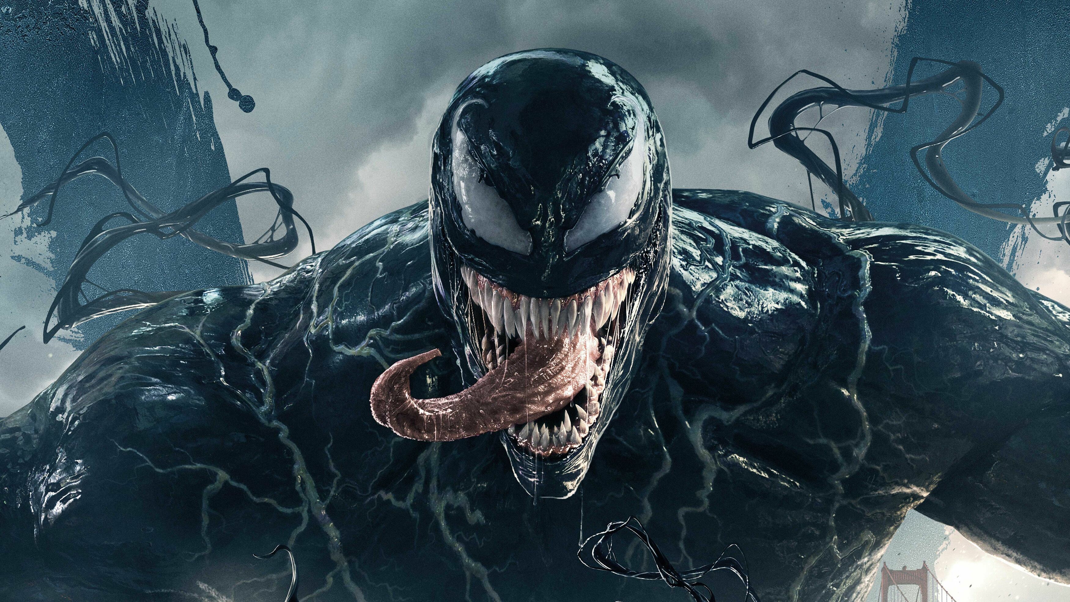 Venom: Movie 2018, Directed by Ruben Fleischer, Sony's Spider-Man Universe. 3500x1970 HD Background.