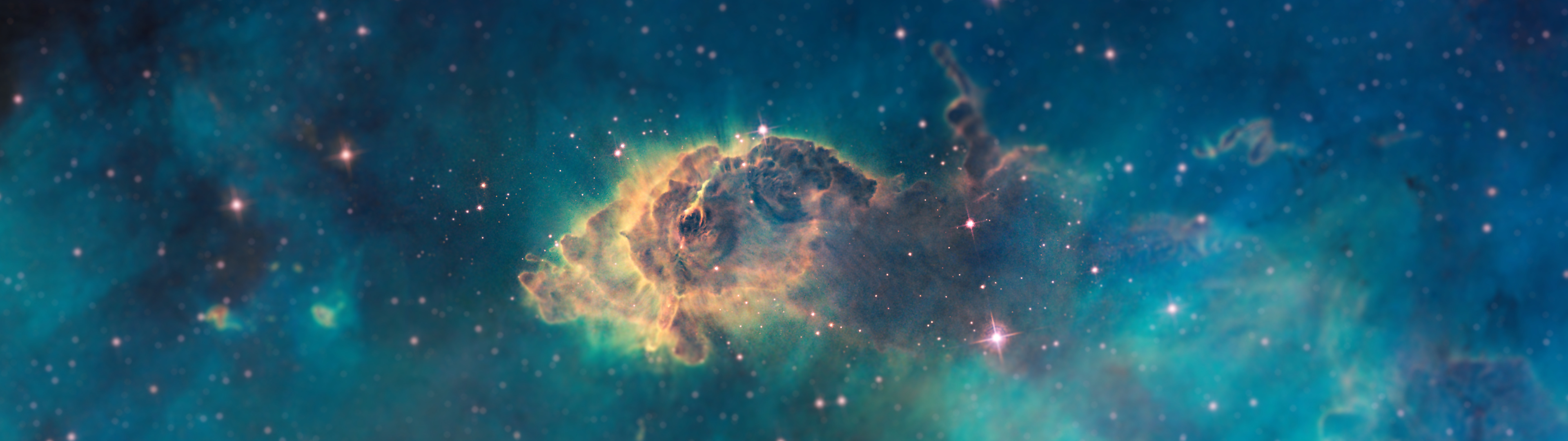 Hubble exploration, Celestial beauty, Extraterrestrial wonders, Fascinating universe, 3840x1080 Dual Screen Desktop