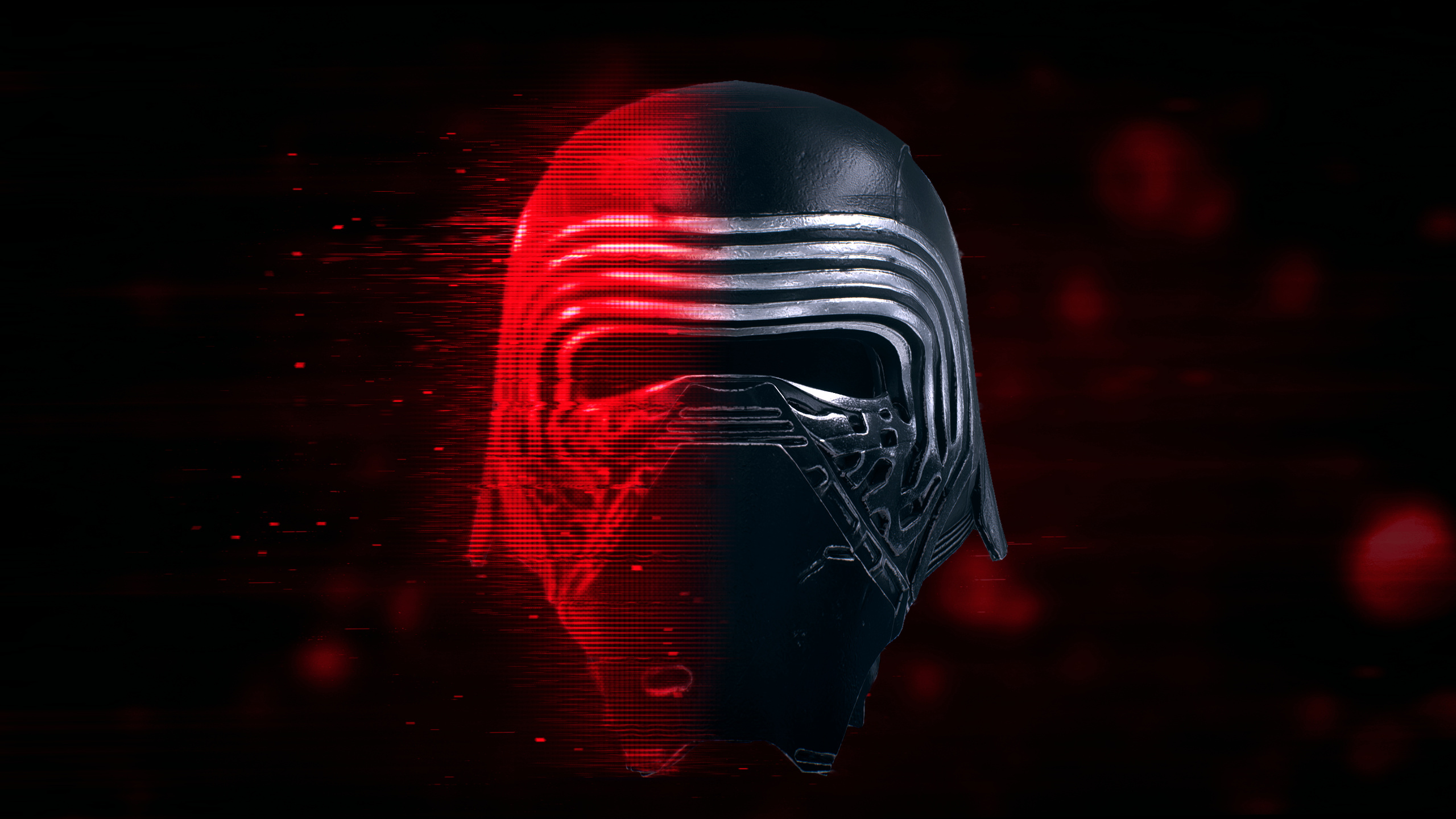 Kylo Ren Mask, Intimidating presence, Dark force-wielder, Masked antagonist, 2560x1440 HD Desktop