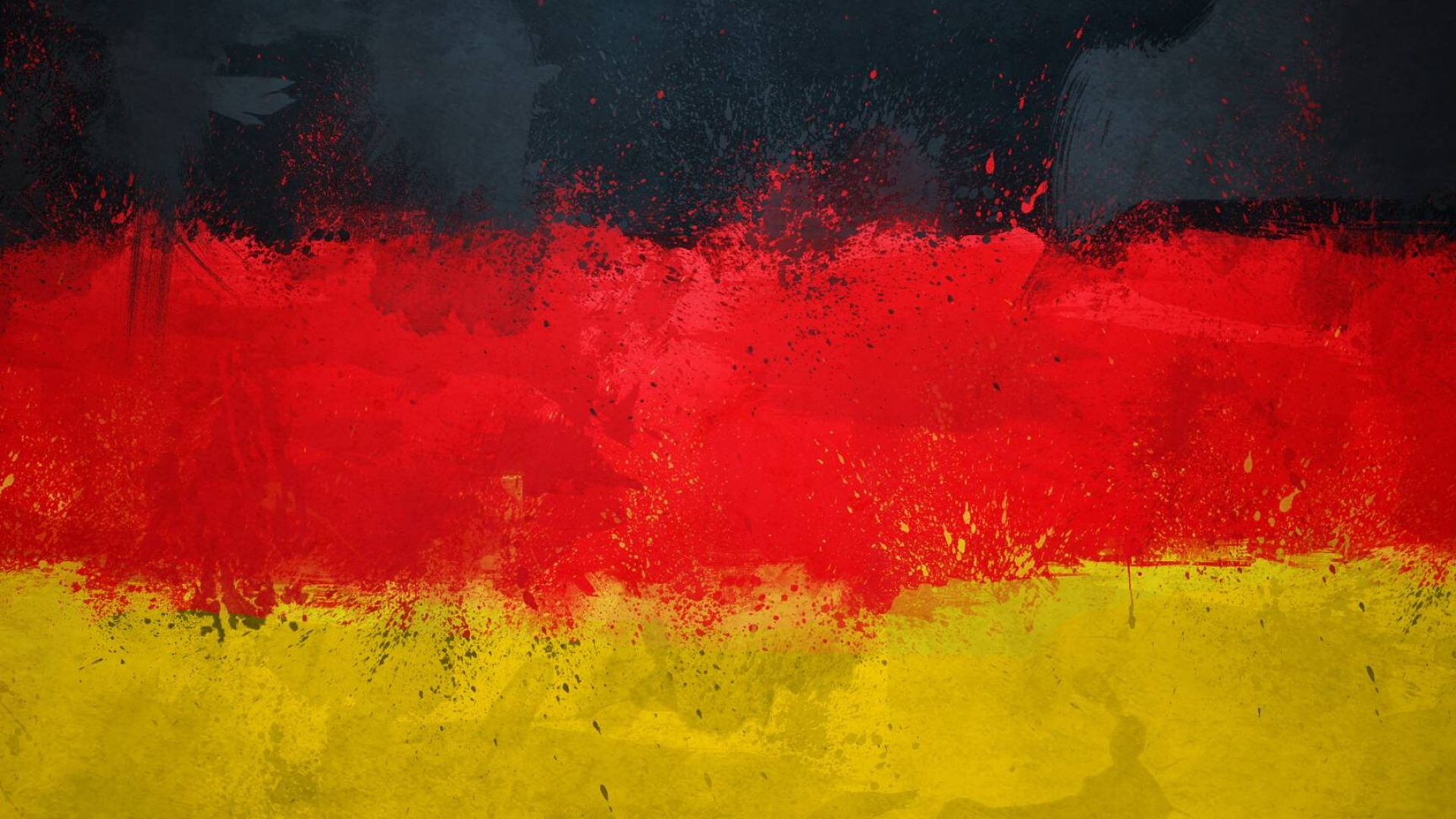 Flag of Germany: An official symbol of the constitutional order, The national tricolor of the European federal republic. 1920x1080 Full HD Background.