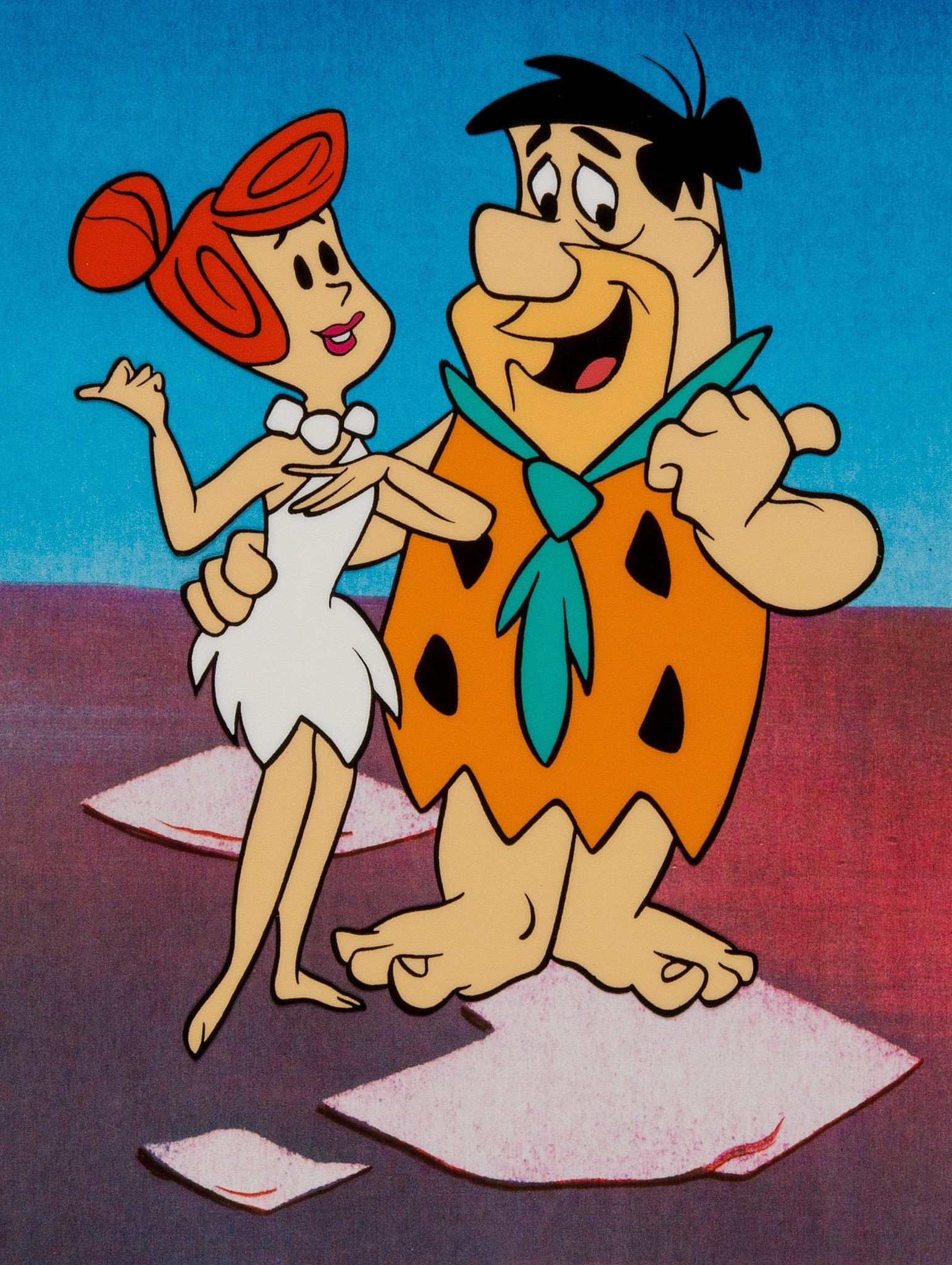Fred and Wilma Flintstone, Cartoon nostalgia, Classic cartoon characters, Animated fun, 1550x2050 HD Phone