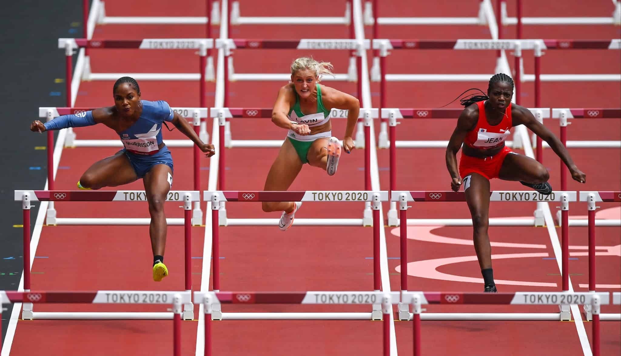 Hurdling: Tokyo Olympics 2021, Female Olympians, Extra hurdles, Hurdle race, 100 m hurdles. 2050x1180 HD Background.