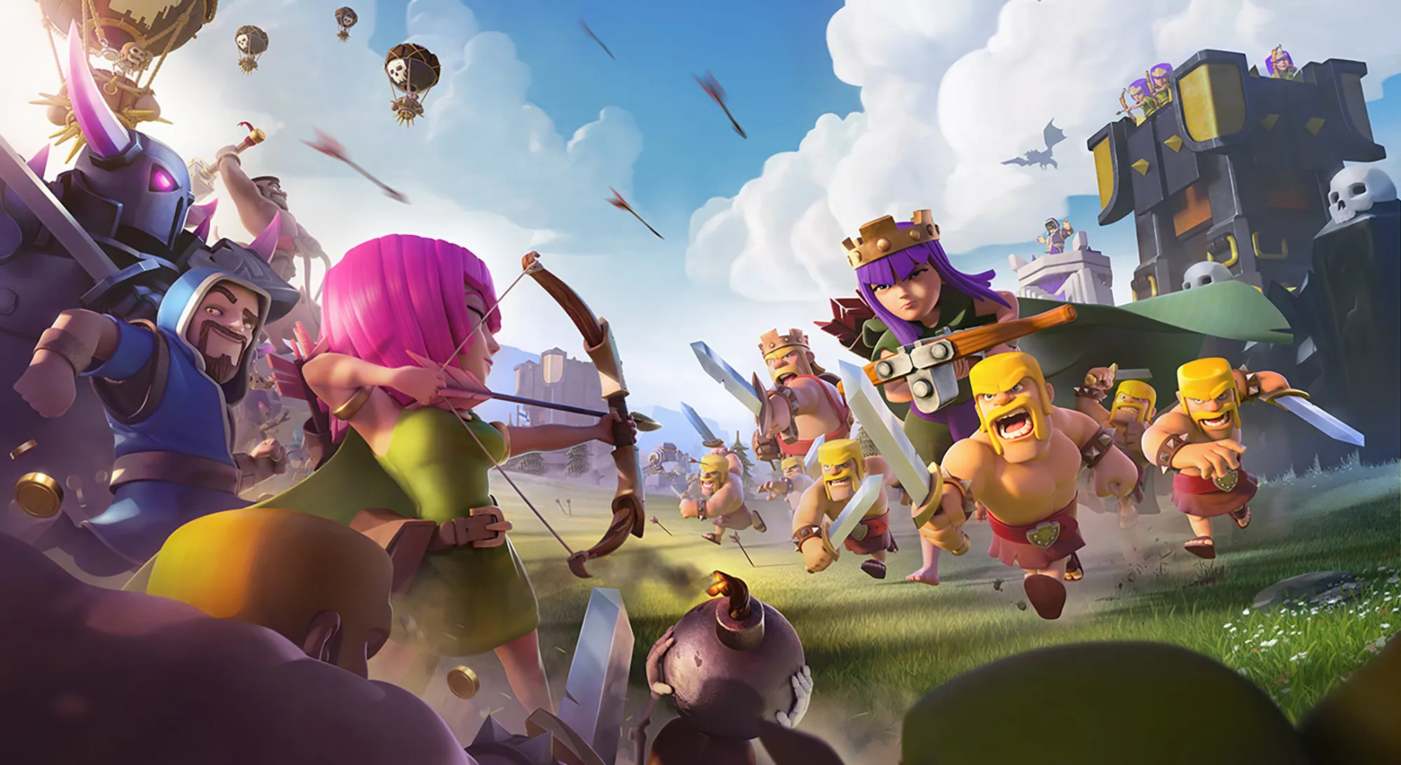Clash of Clans: Archer Queen, Game characters, MMO. 2000x1100 HD Background.