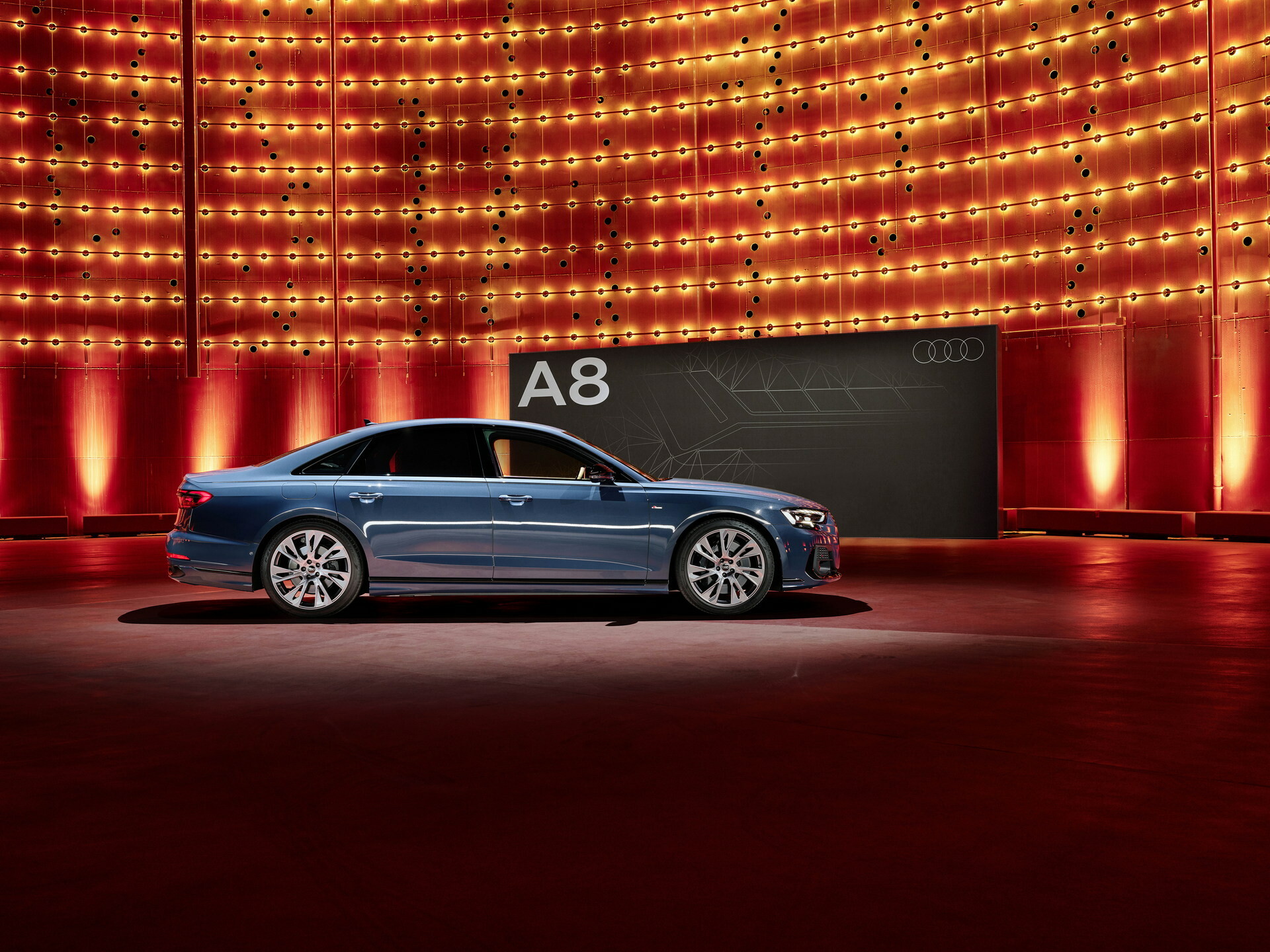 Audi A8: A comfortable luxury limo with powerful engines and a classy, spacious interior. 1920x1440 HD Background.