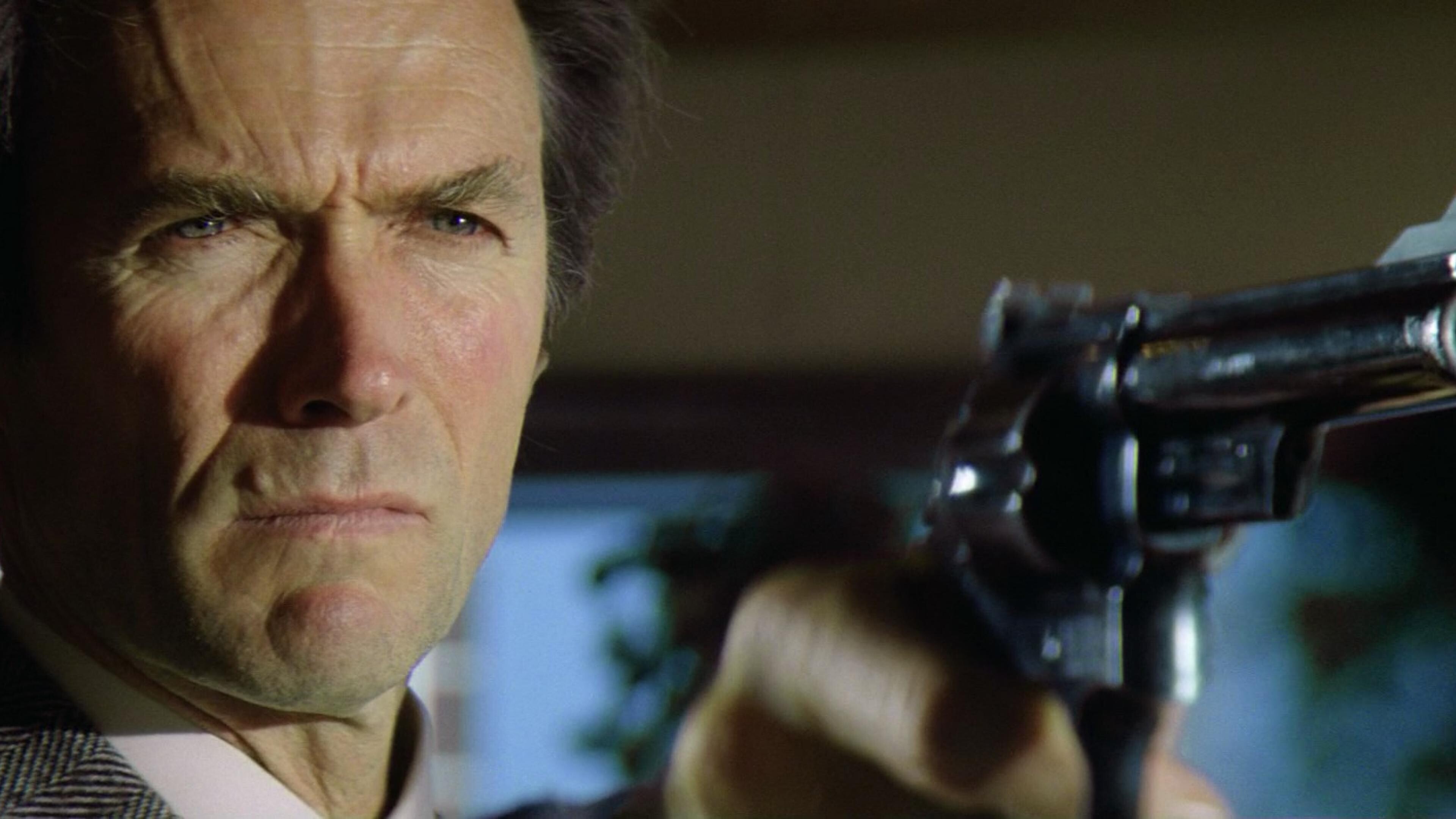 Clint Eastwood: Five-Part Film "Dirty Harry", Antihero Cop Harry Callahan, Action Film Series, San Francisco Police Department Homicide Division Inspector. 3840x2160 4K Wallpaper.