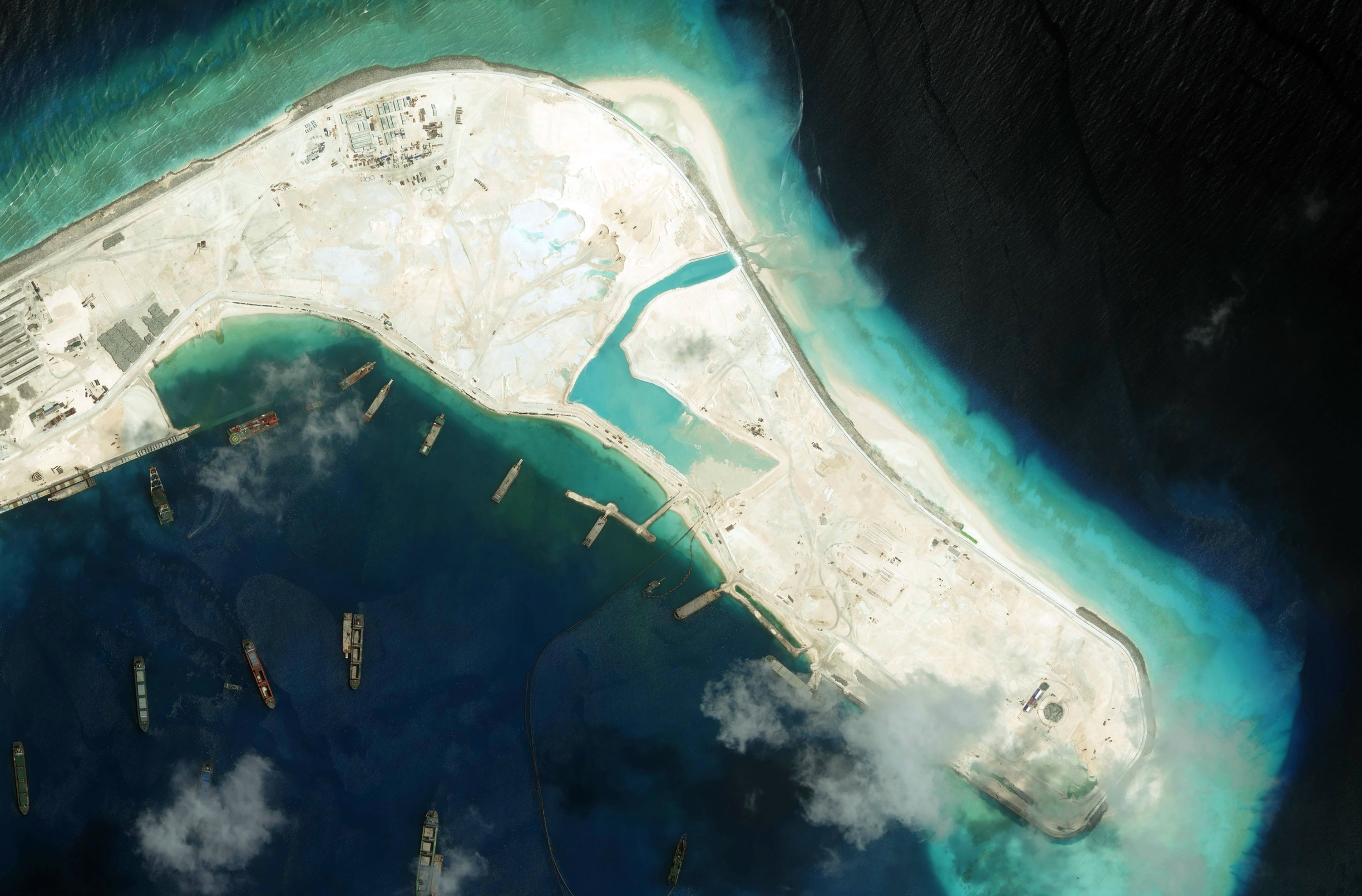 South China Sea, Geopolitical hotspot, Satellite imagery, Atlas of places, 3000x1980 HD Desktop