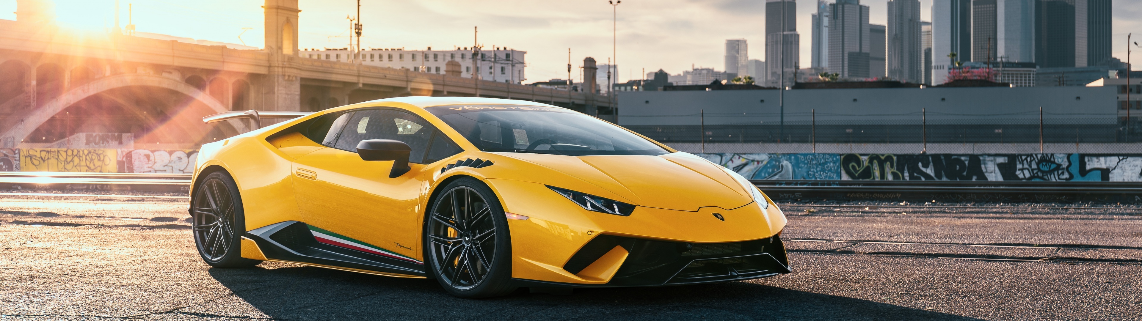 Lamborghini Huracan, Dual monitor marvel, Stunning visuals, Unprecedented beauty, 3840x1080 Dual Screen Desktop