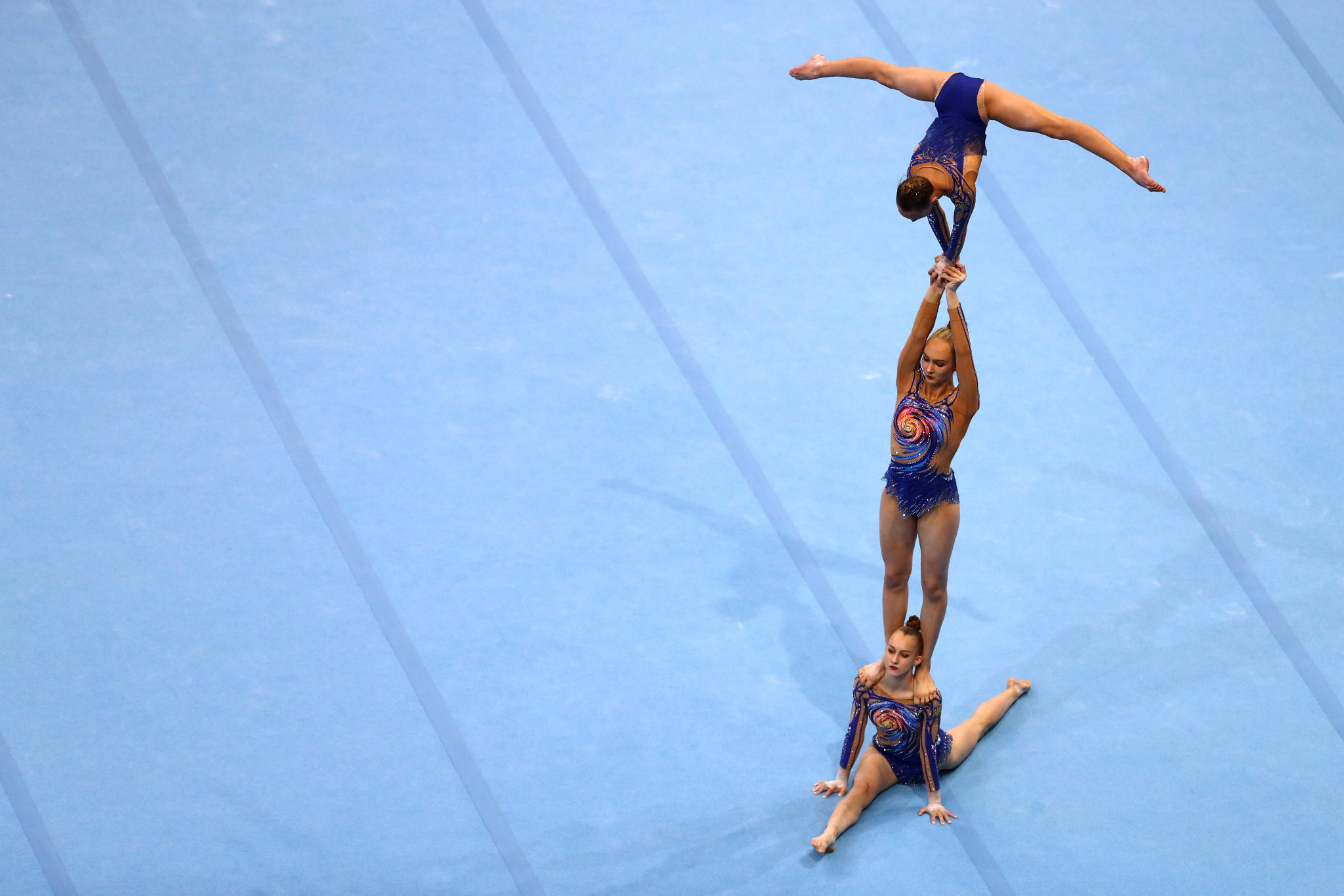 Acrobatic Gymnastics: A women's group performance at The Acrobatic Gymnastics World Championships. 2050x1370 HD Wallpaper.