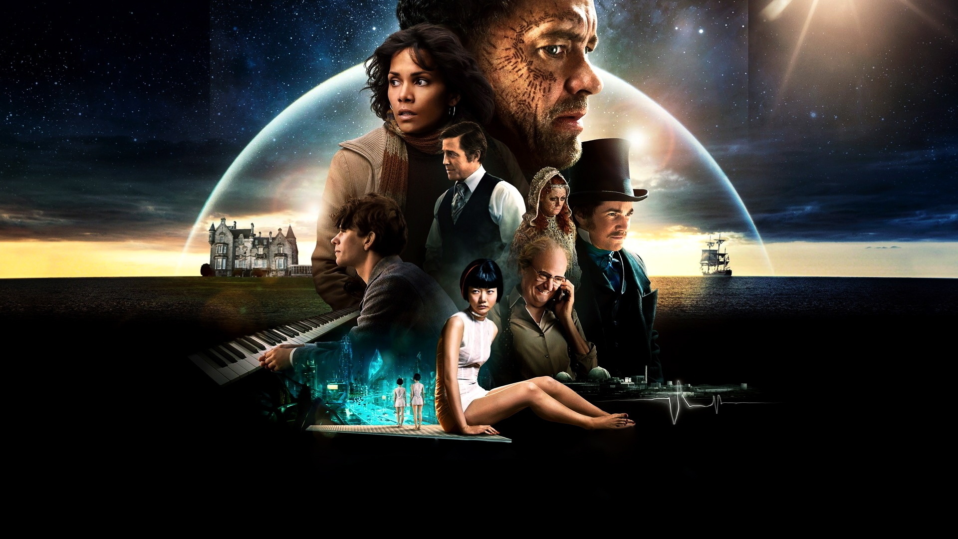 Cloud Atlas: The film was named "Worst Movie of 2012" in Time Magazine's Top 10 list. 1920x1080 Full HD Background.