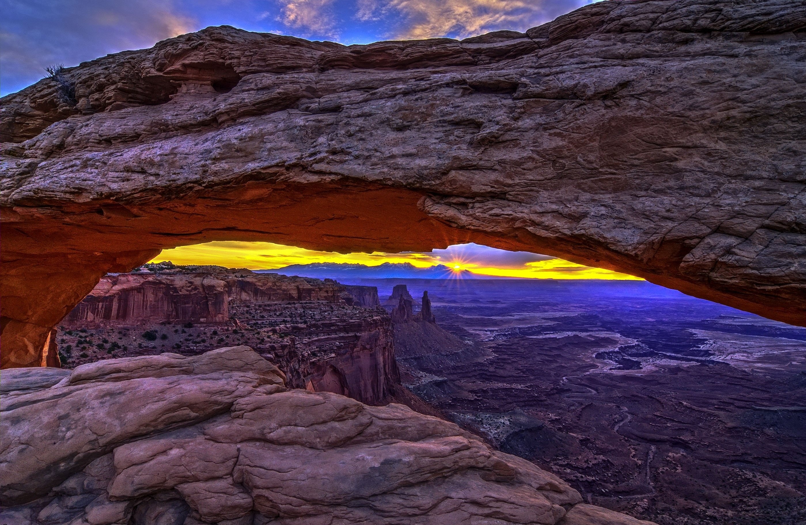 Arches National Park, Desert landscape, Sunrise view, Sunset wallpaper, 2800x1830 HD Desktop