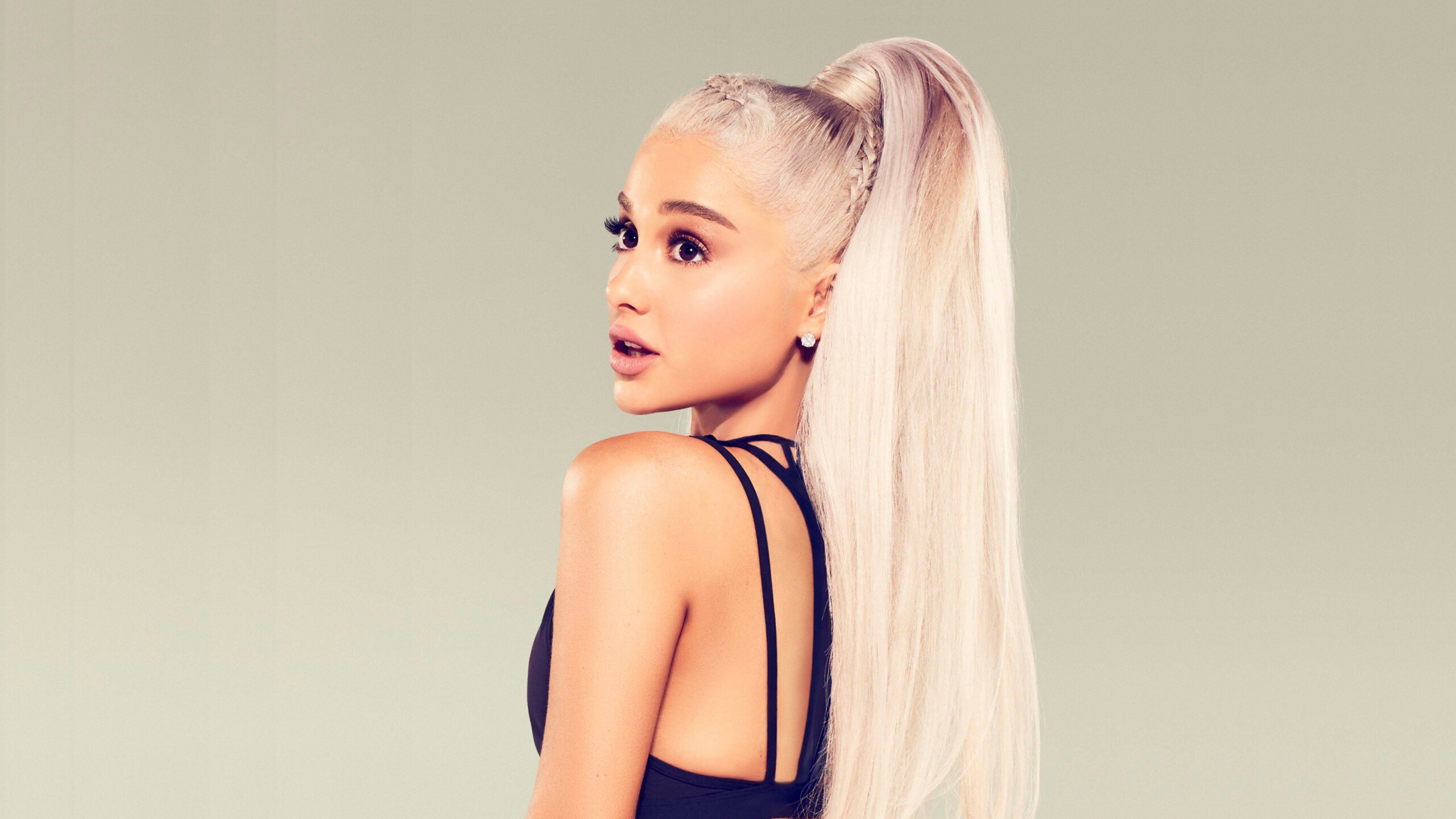 Ariana Grande: Celebrity, Singer, The Way, Reached the top ten of the US Billboard Hot 100. 2560x1440 HD Background.