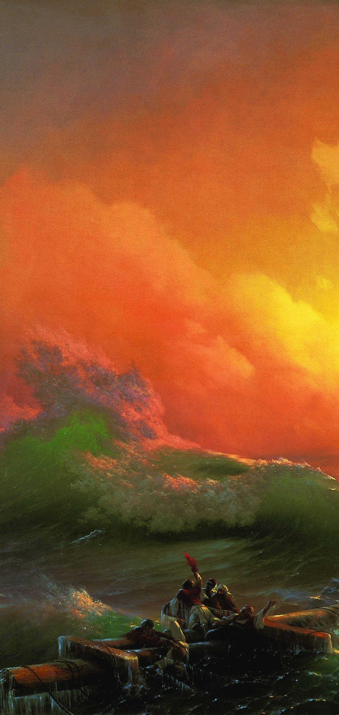 Artistic painting, The Ninth Wave, 1440x3040 HD Handy