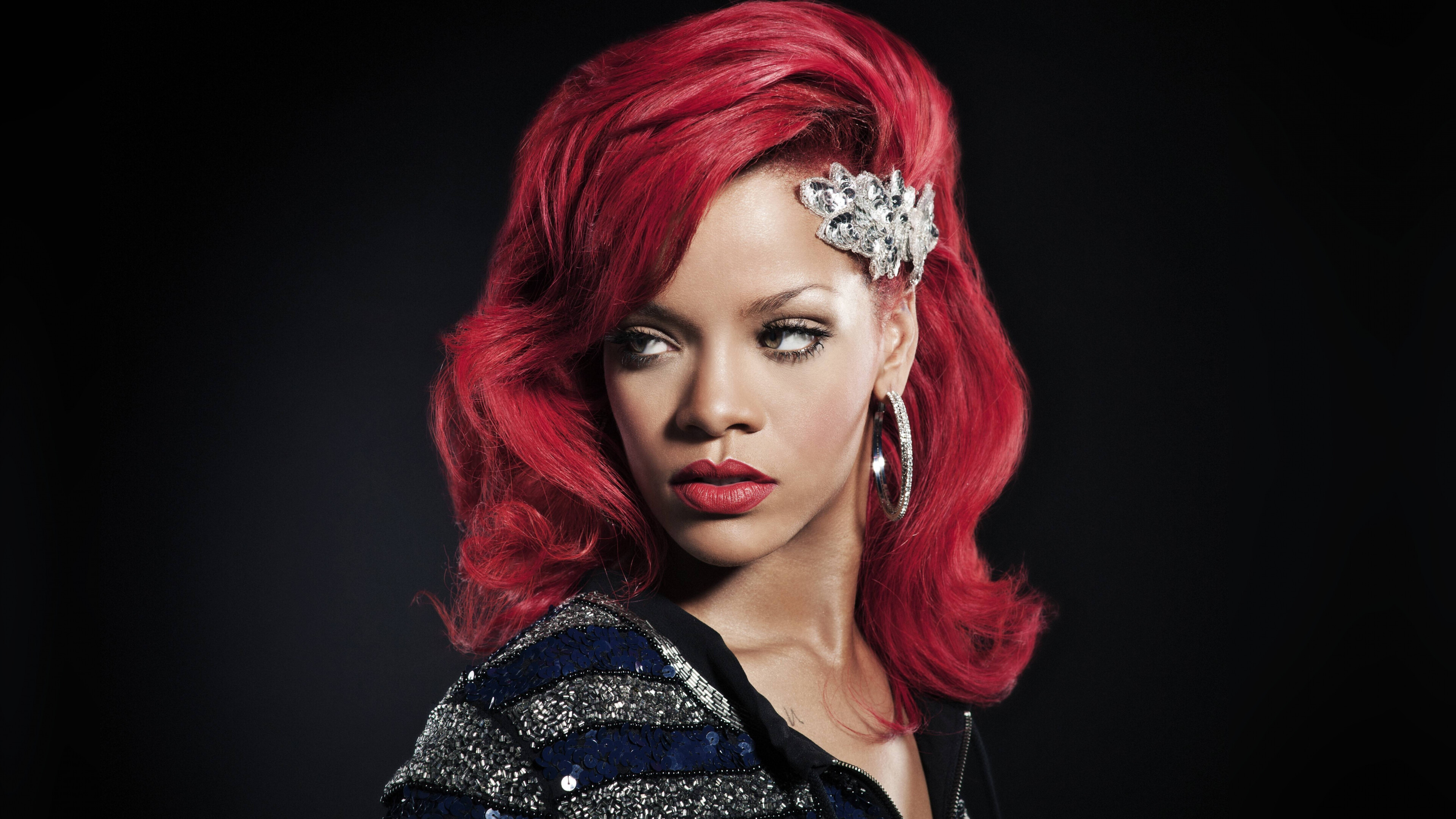 Rihanna: A Barbadian singer, actor, fashion designer, and entrepreneur, "Diamonds". 3840x2160 4K Background.