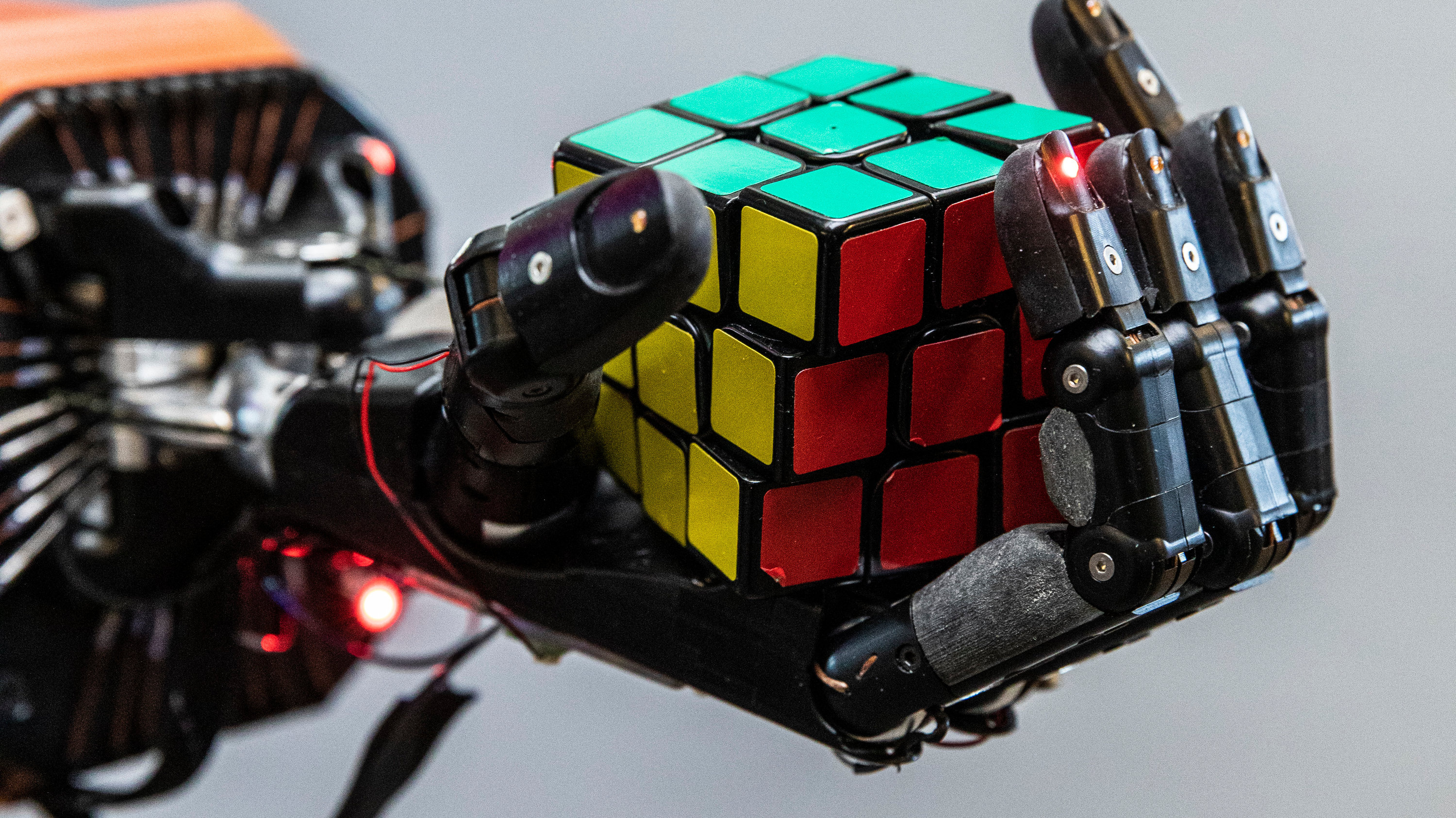 Robotic hand, Rubik's Cube, New York Times, Solve, Proof, 3000x1690 HD Desktop