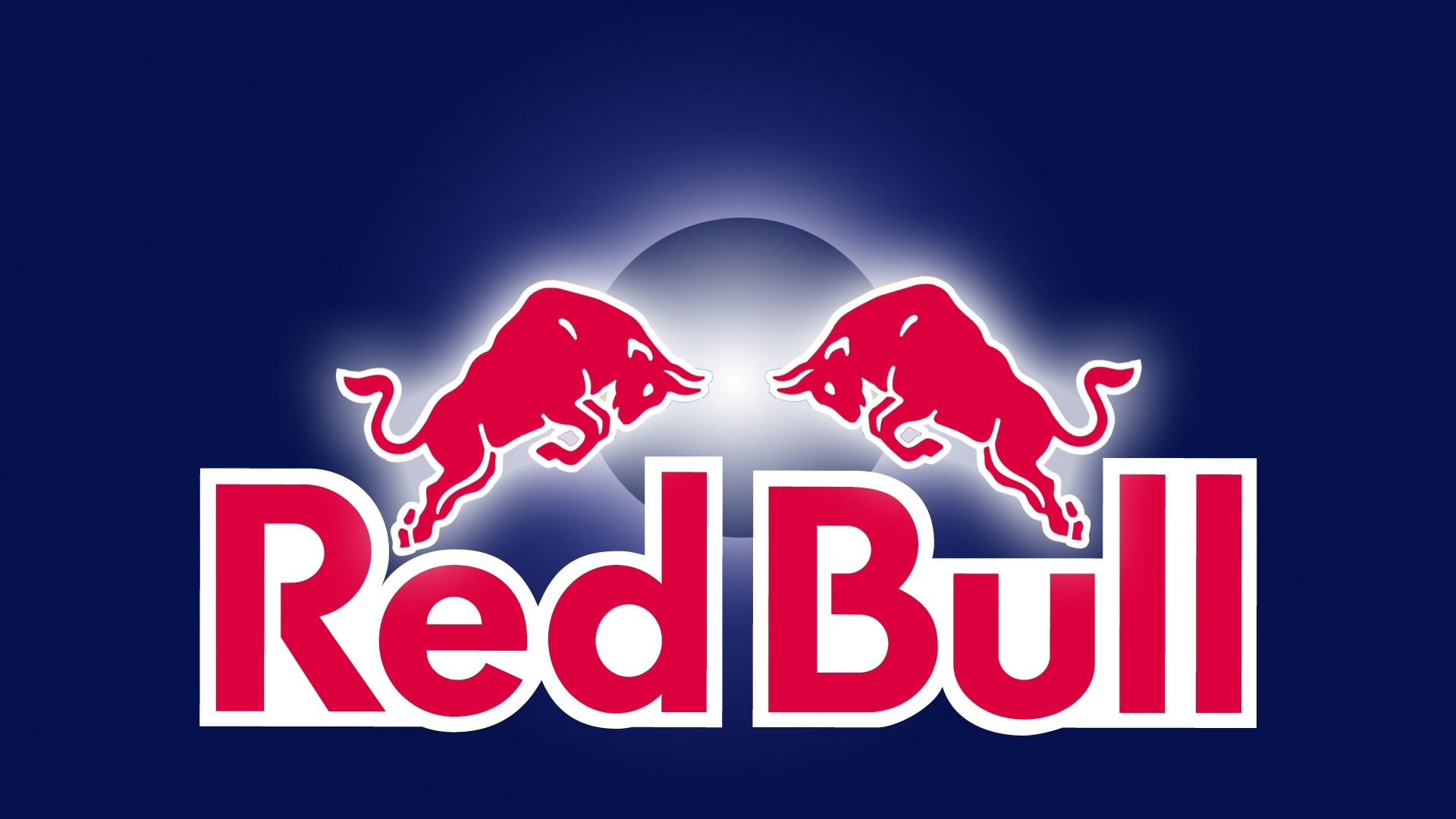 Red Bull Logo: The drink founded in the mid-1980s by Dietrich Mateschitz, Bulls, Symbolic. 1920x1080 Full HD Background.