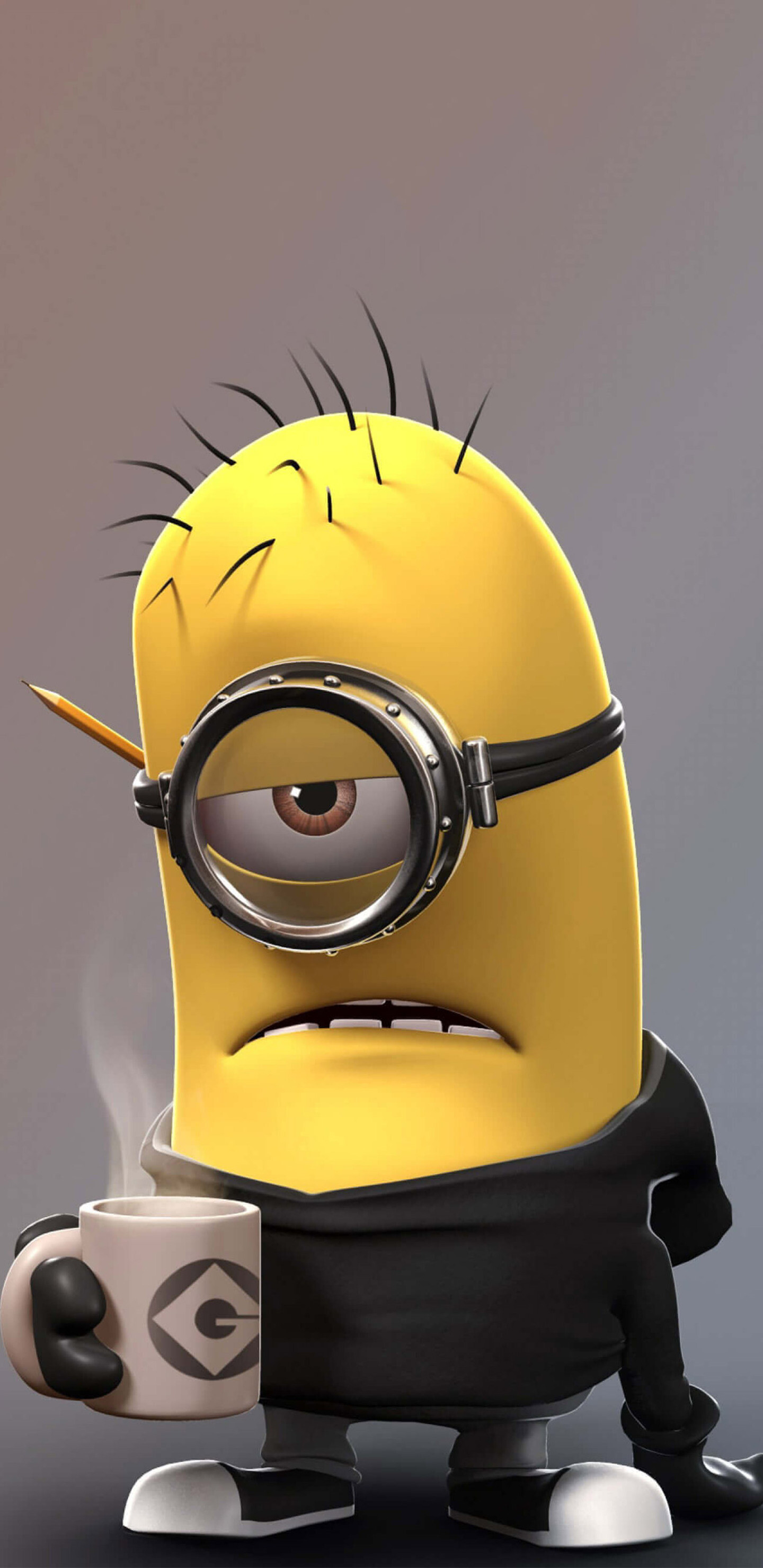 Despicable Me: Minion, fiercely loyal to Gru and Dr. Nefario and extremely eager to please. 1440x2960 HD Background.