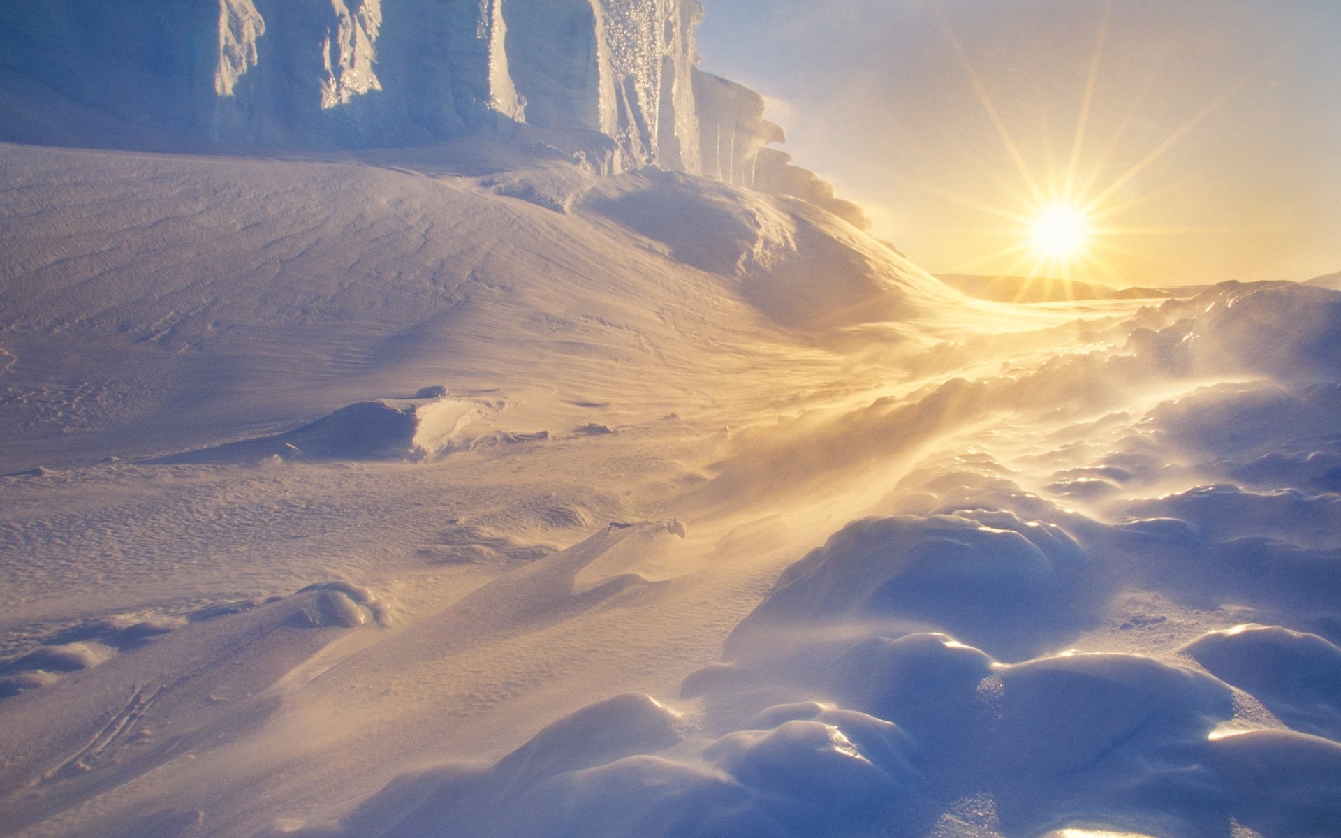 Antarctica, Blizzard, Sun, Snow, 1920x1200 HD Desktop