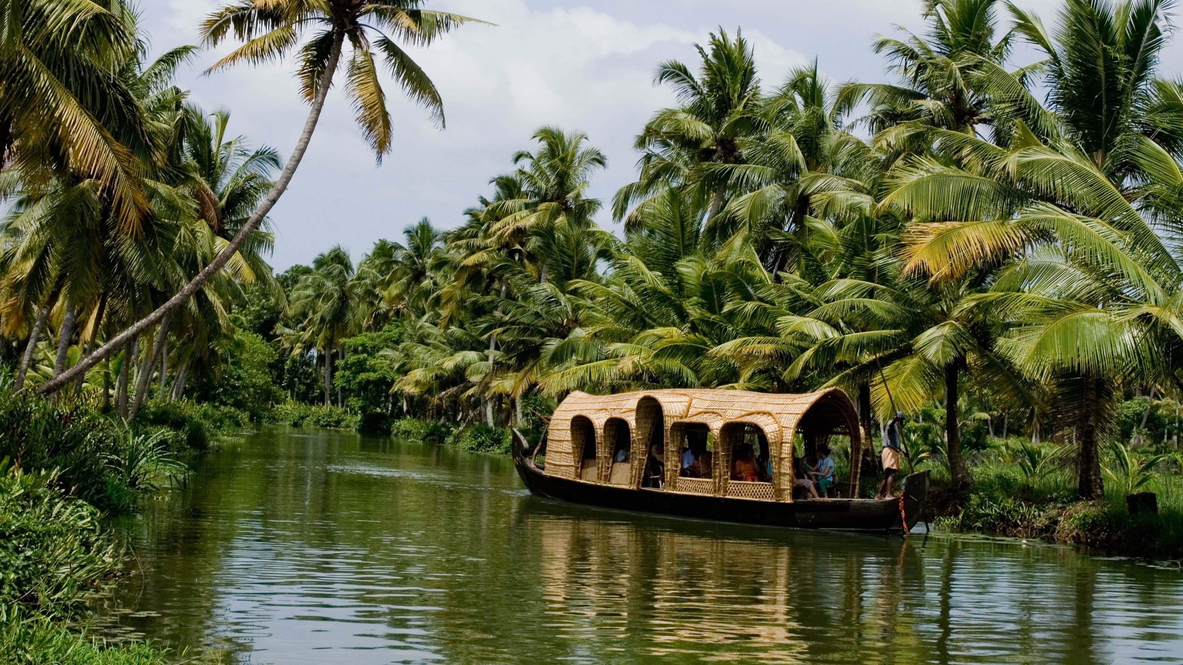 Kerala backwaters, Serene landscapes, Natural beauty, Tranquil destinations, 3840x2160 4K Desktop