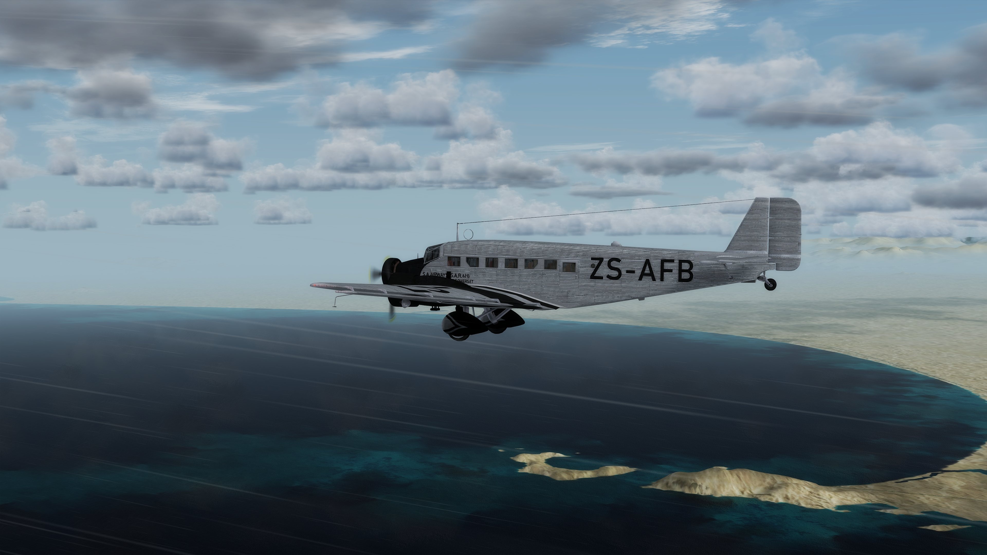 Junkers airplane, cairo to cape, aden to addis ababa, orbx community, 3840x2160 4K Desktop