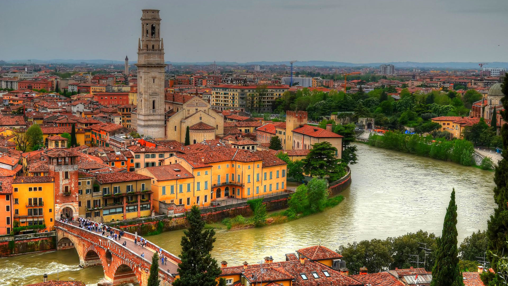 Verona Travels, Beautiful Verona Italy, High-resolution image, 1920x1080 Full HD Desktop
