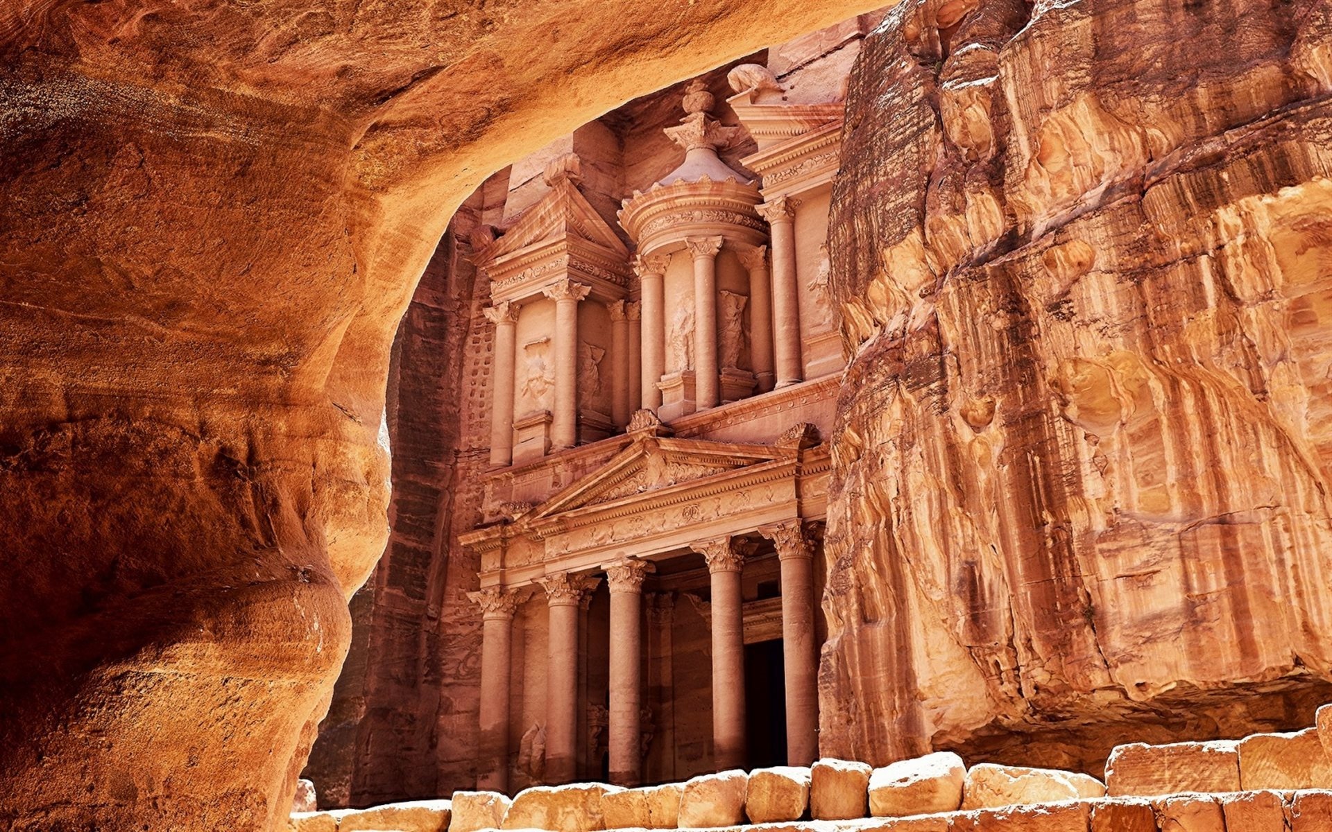 Al khazneh temple, Petra Jordan, Religious places, High-quality desktop wallpaper, 1920x1200 HD Desktop